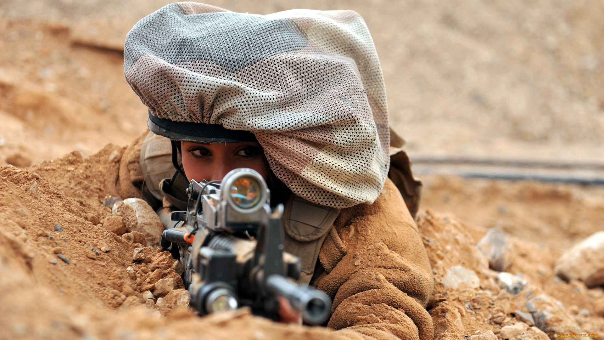 девушки, -unsort, , девушки, с, оружием, песок