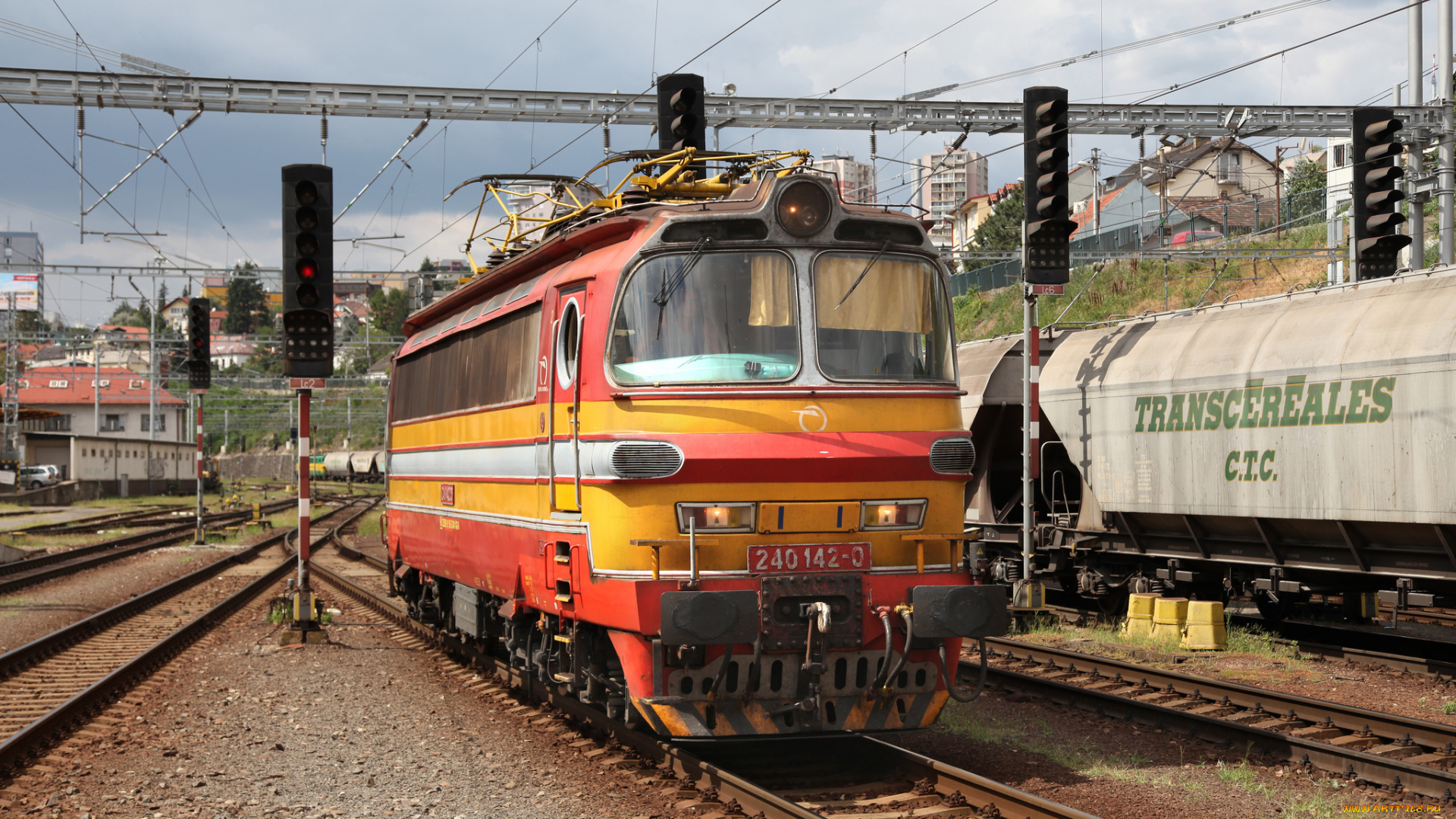 техника, электровозы, железная, дорога, рельсы, локомотив