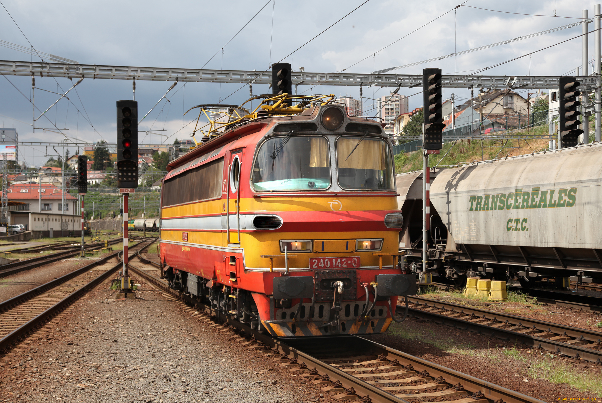 техника, электровозы, железная, дорога, рельсы, локомотив