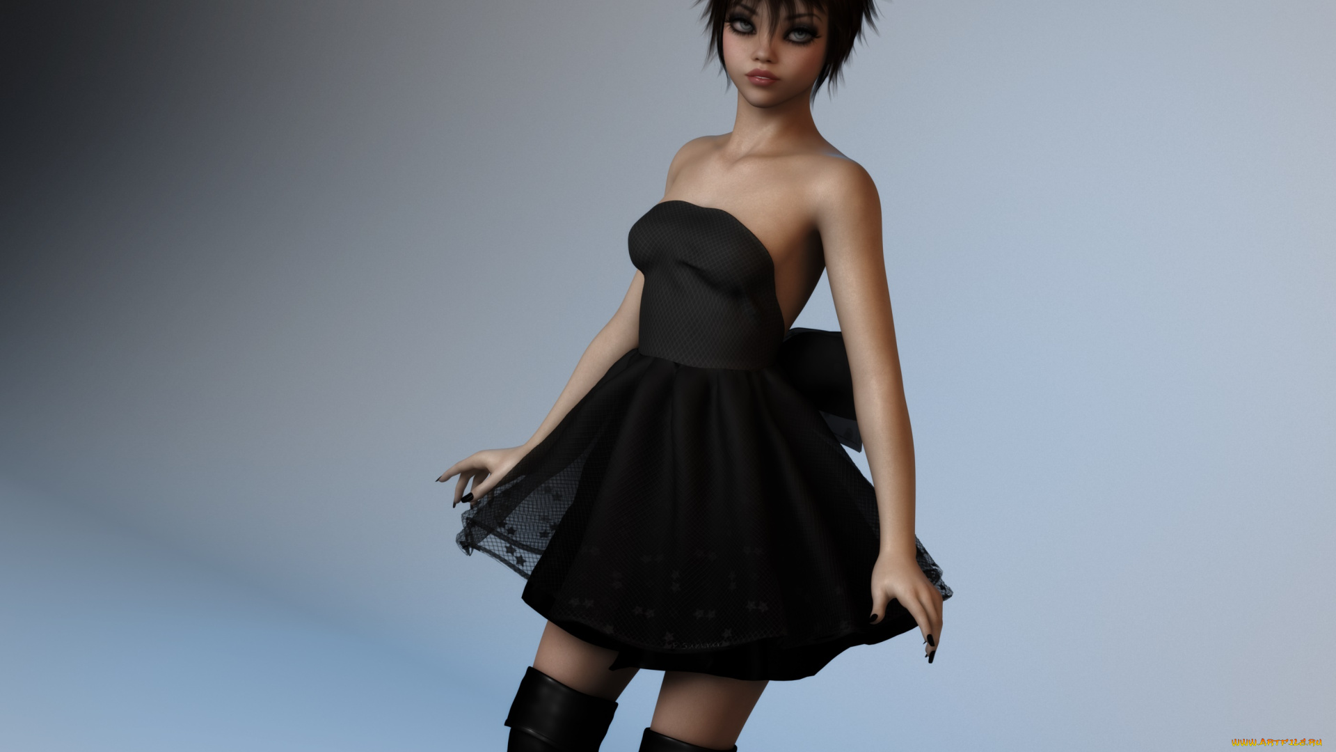 3д, графика, люди, , people, взгляд, фон, девушка