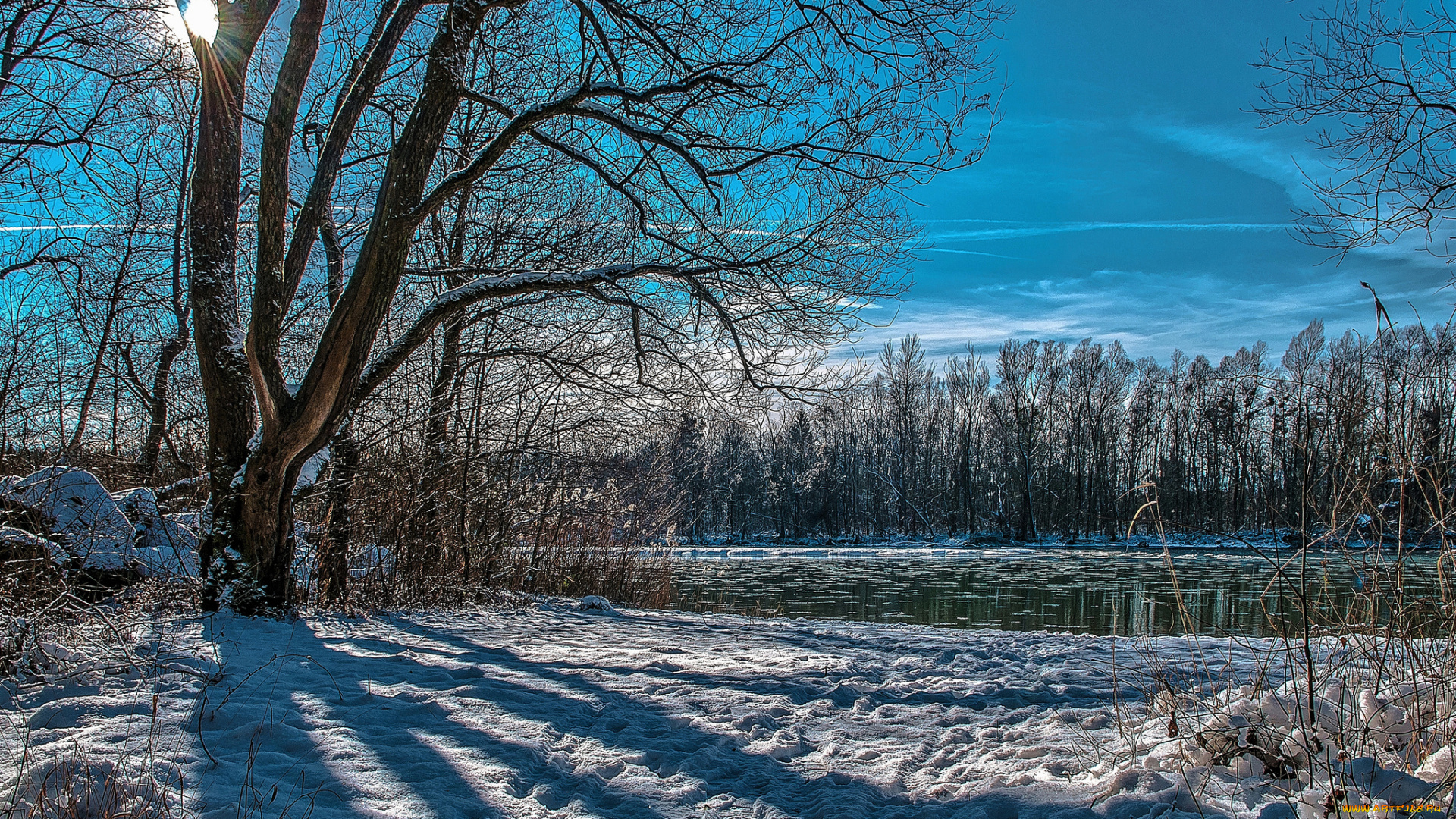 природа, зима, снег