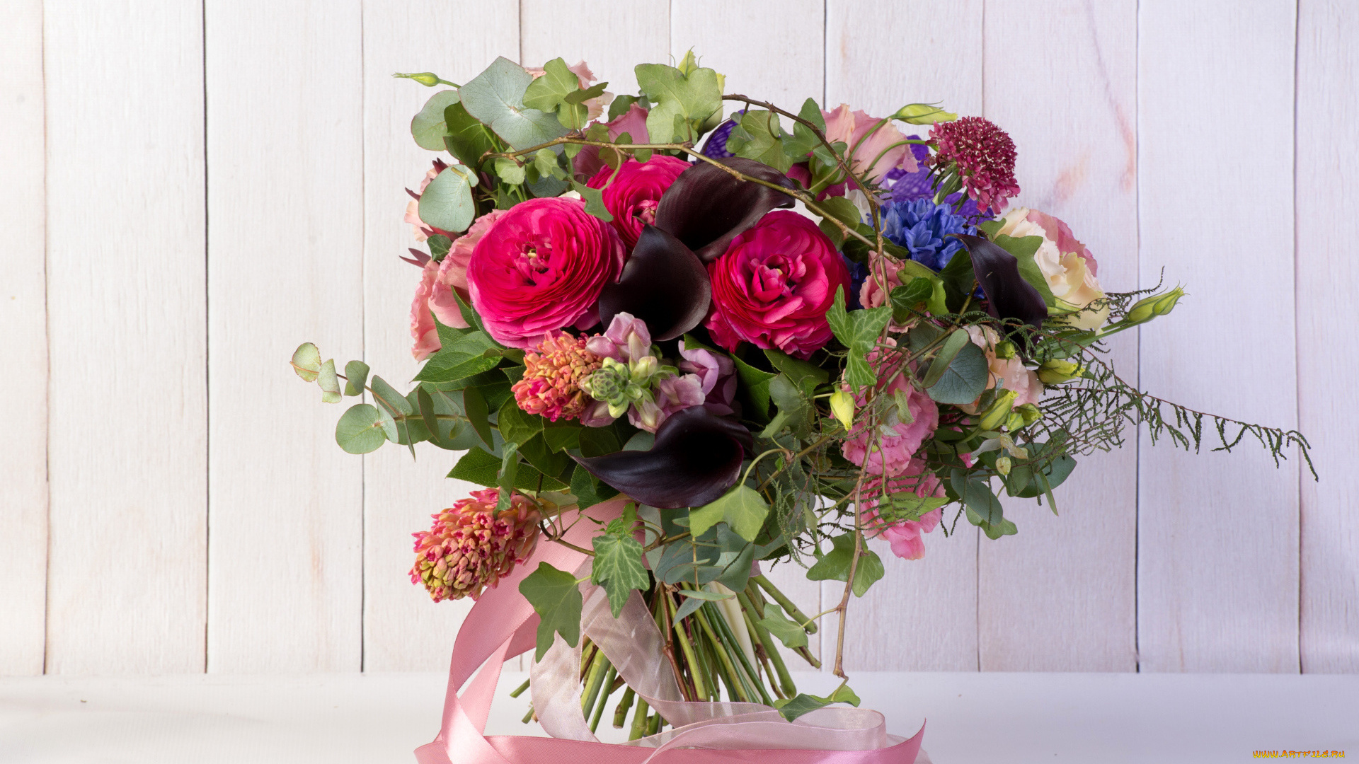 цветы, букеты, , композиции, розовая, букет, праздничный, красивый, лента