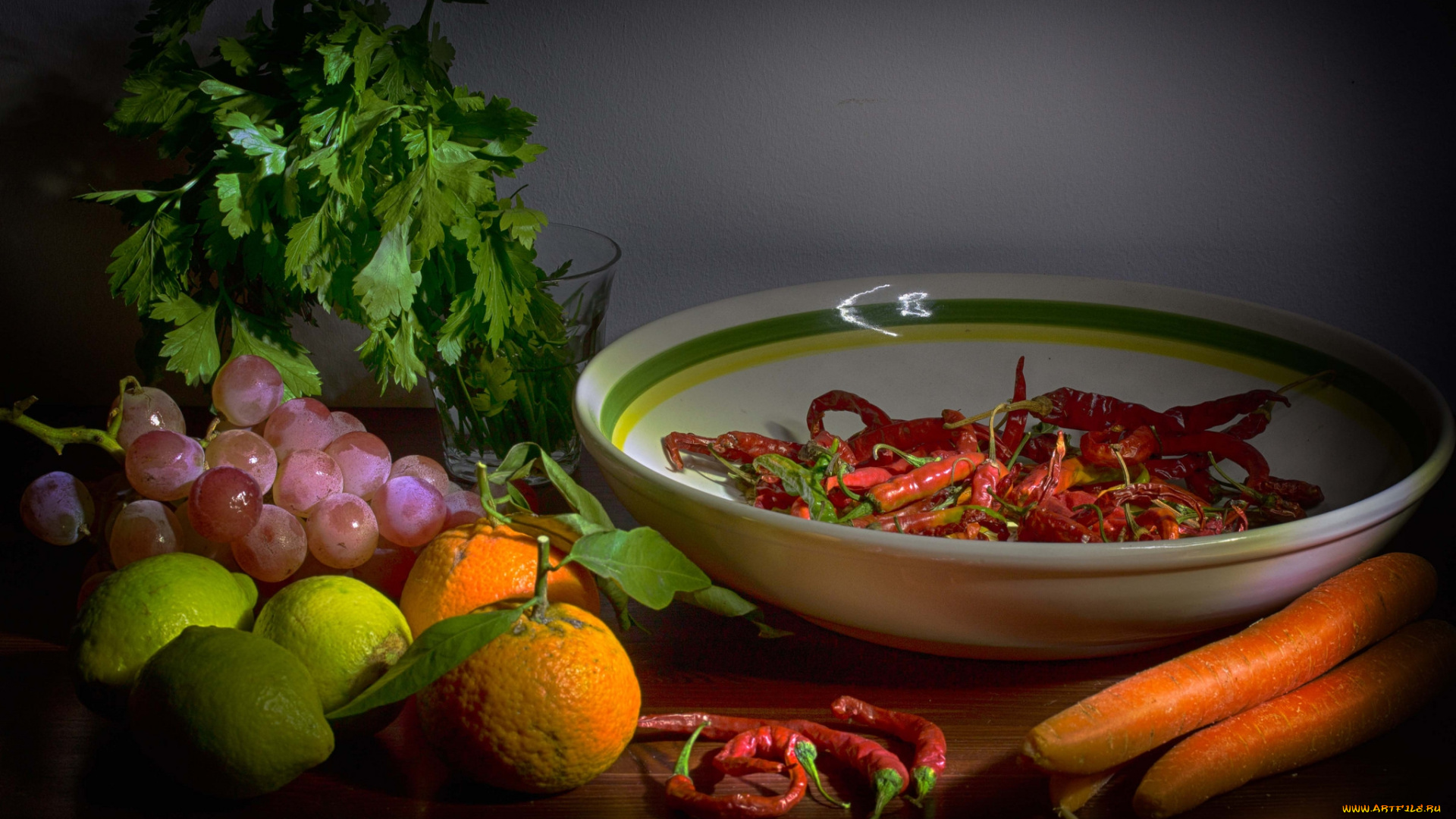 еда, фрукты, и, овощи, вместе, плоды