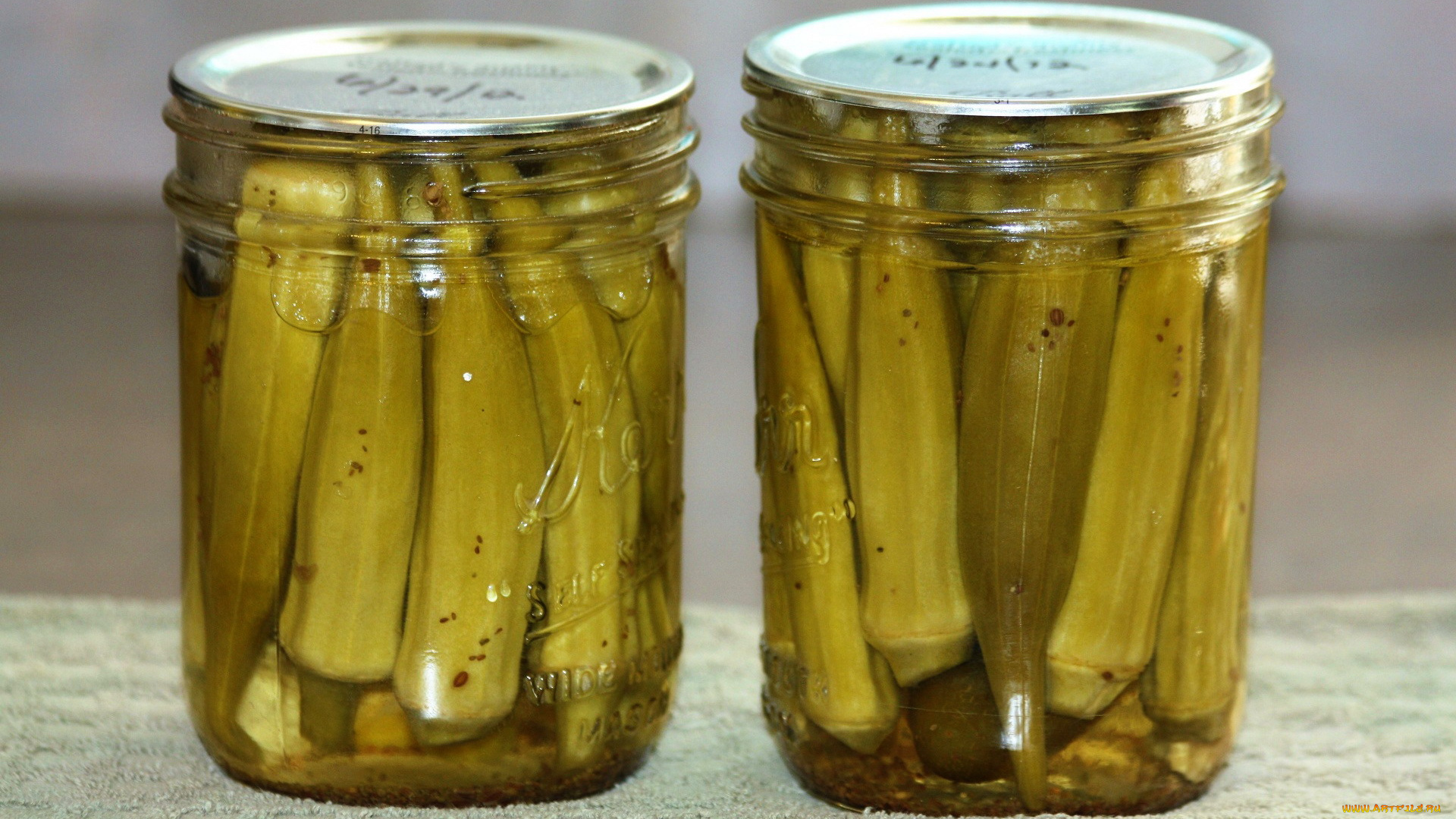 еда, консервация, окра, бамия