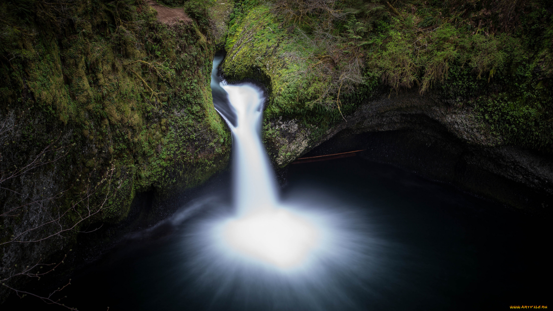 природа, водопады, лес, водопад, река