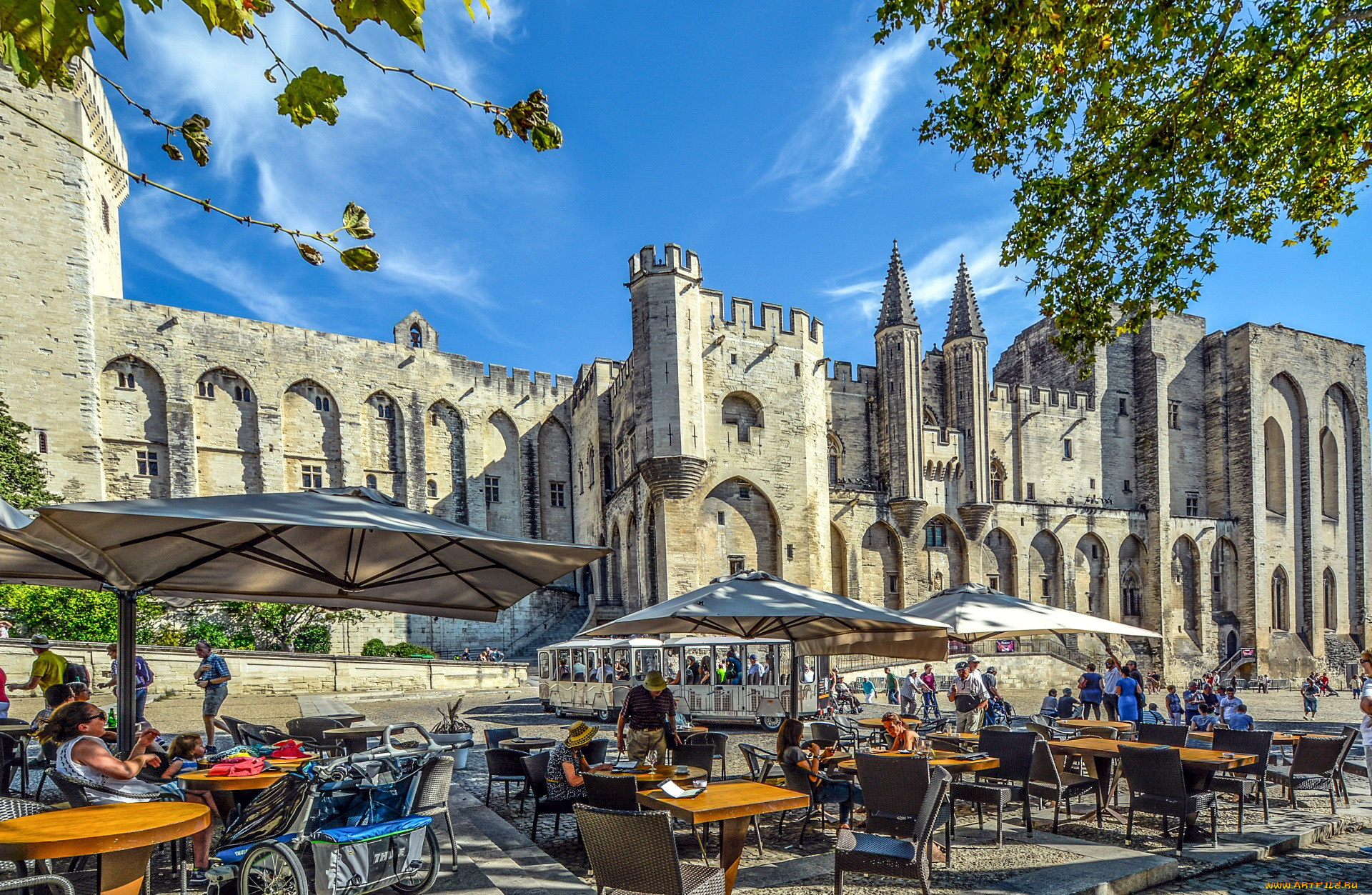 avignon, france, города, -, улицы, , площади, , набережные, the, pope's, palace, avignon, франция