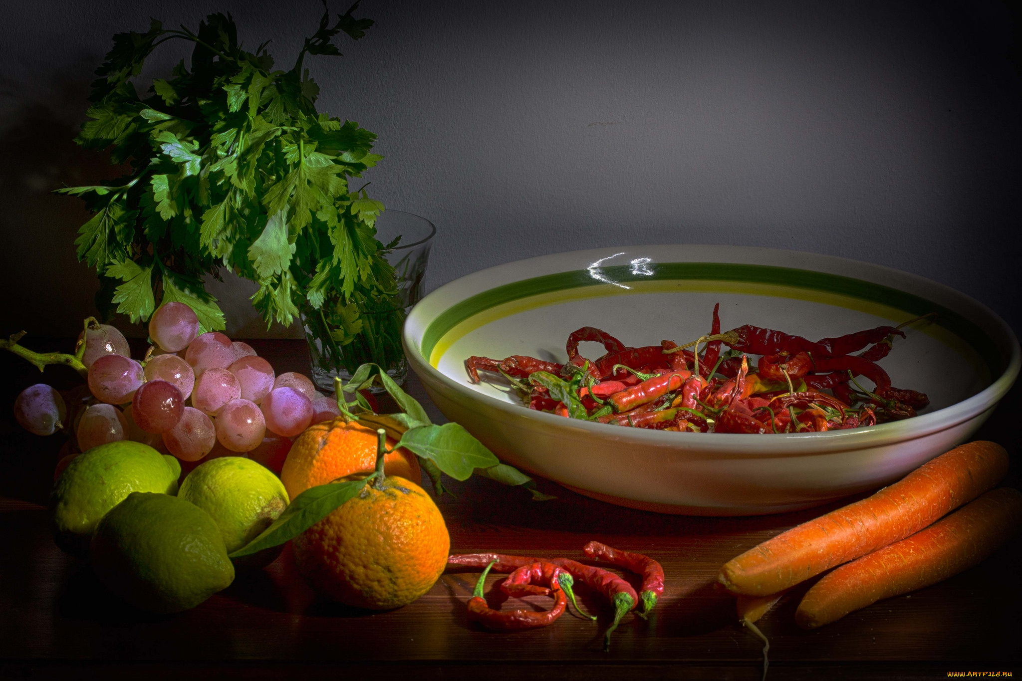 еда, фрукты, и, овощи, вместе, плоды