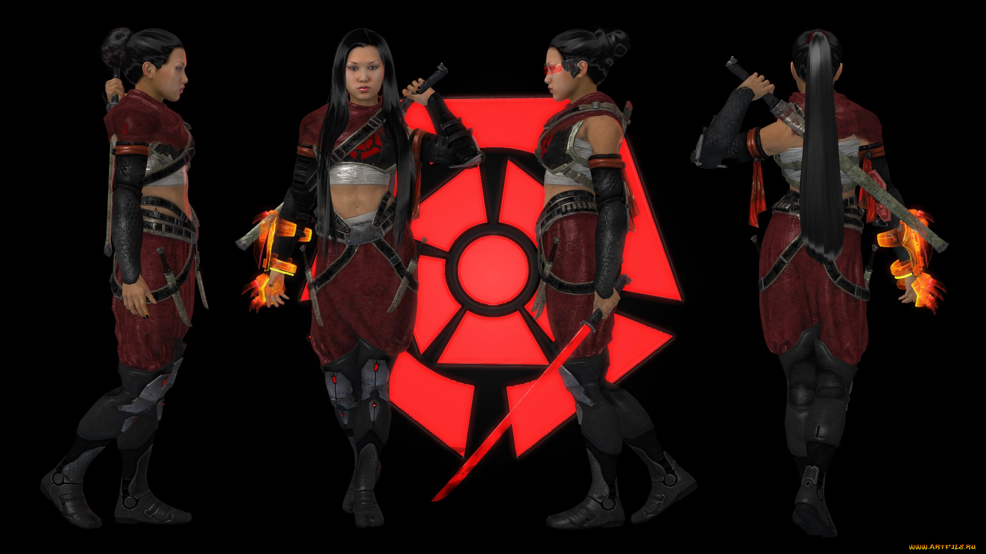 3д, графика, фантазия, , fantasy, девушки, фон, взгляд