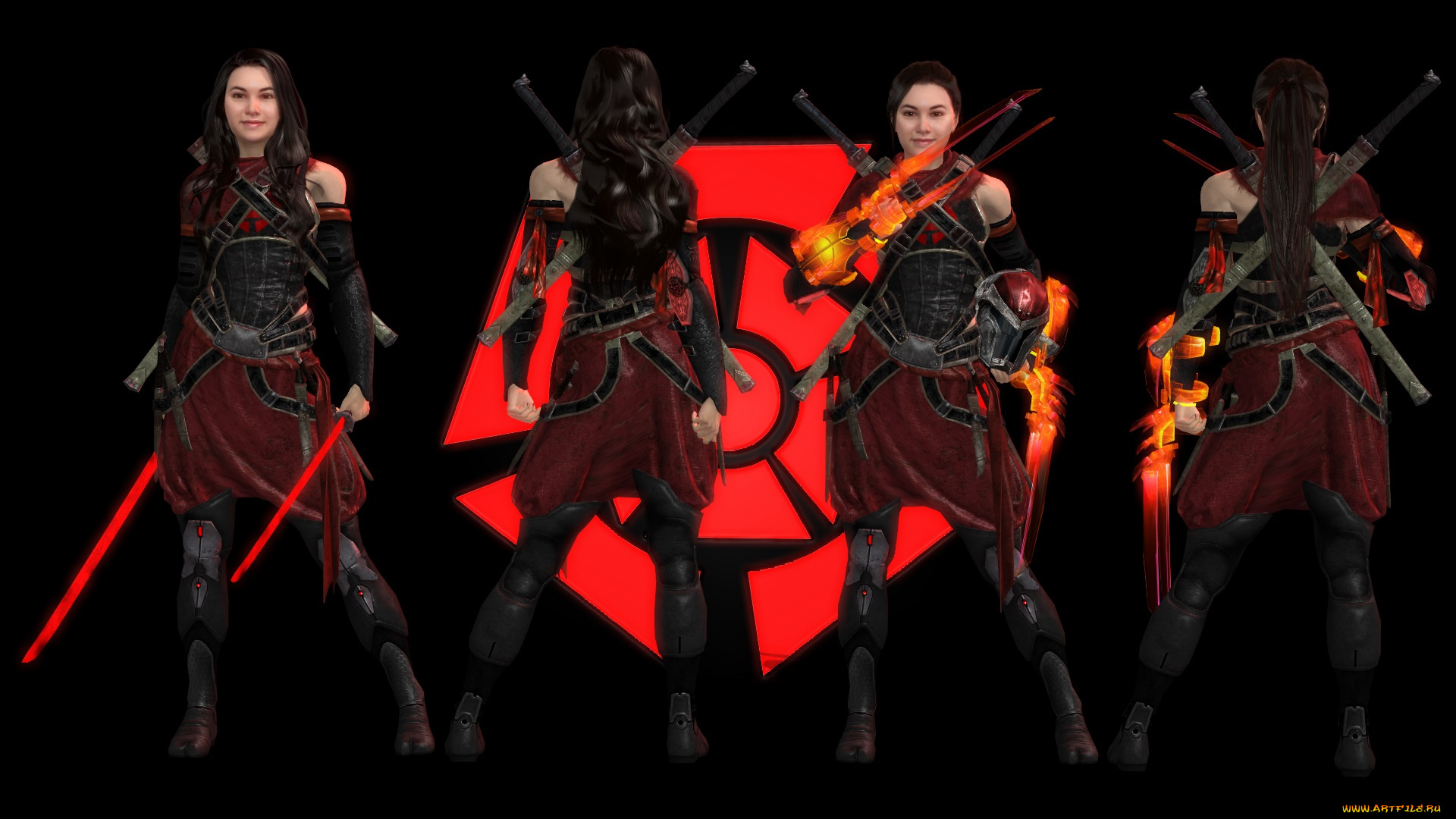 3д, графика, фантазия, , fantasy, фон, взгляд, девушки