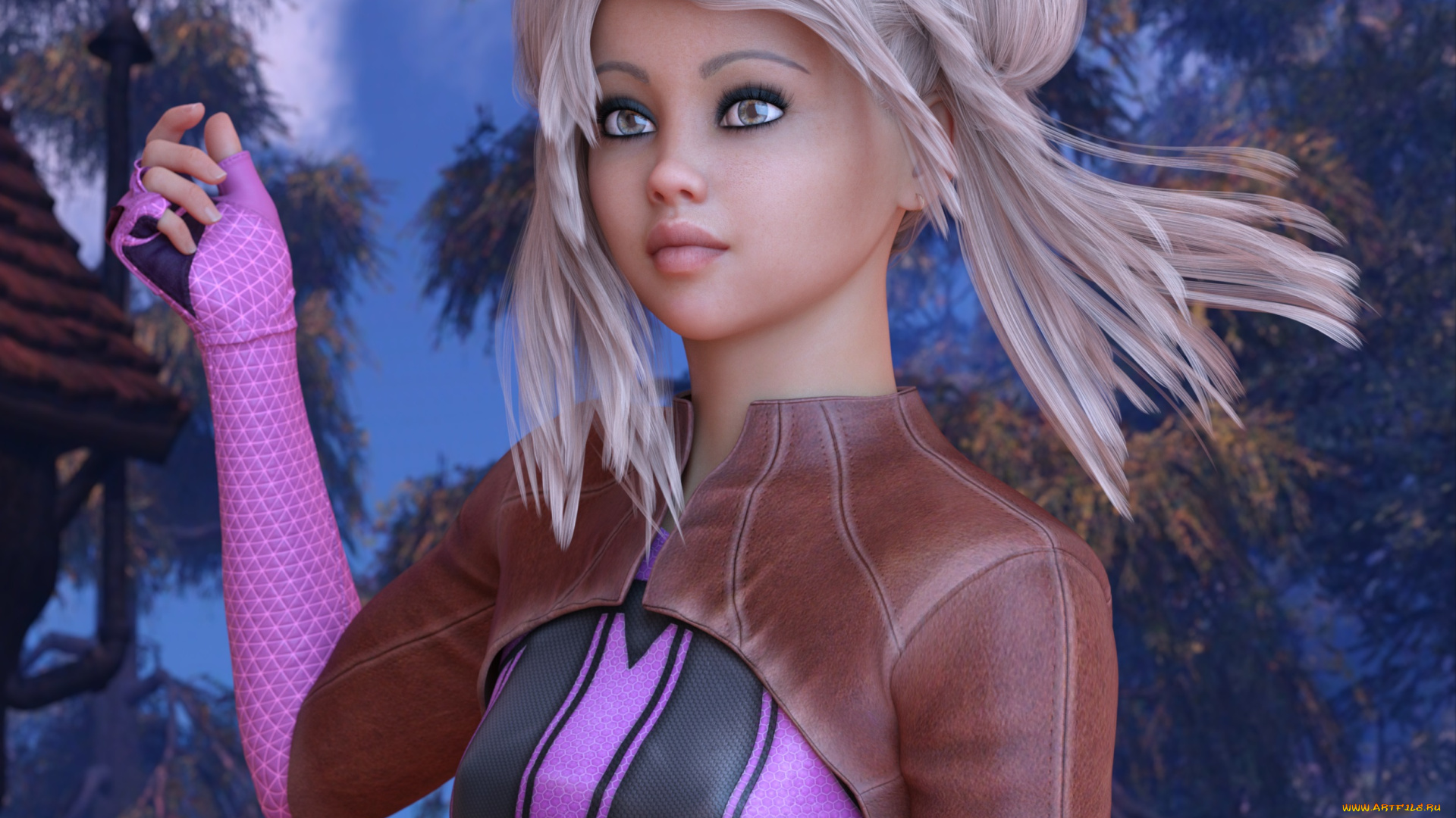 3д, графика, люди, , people, девушка, взгляд, фон