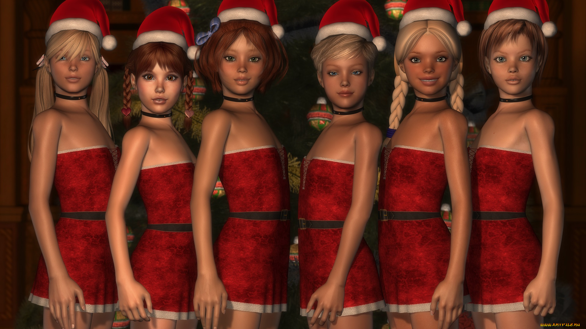 3д, графика, люди, , people, девушки, взгляд, фон