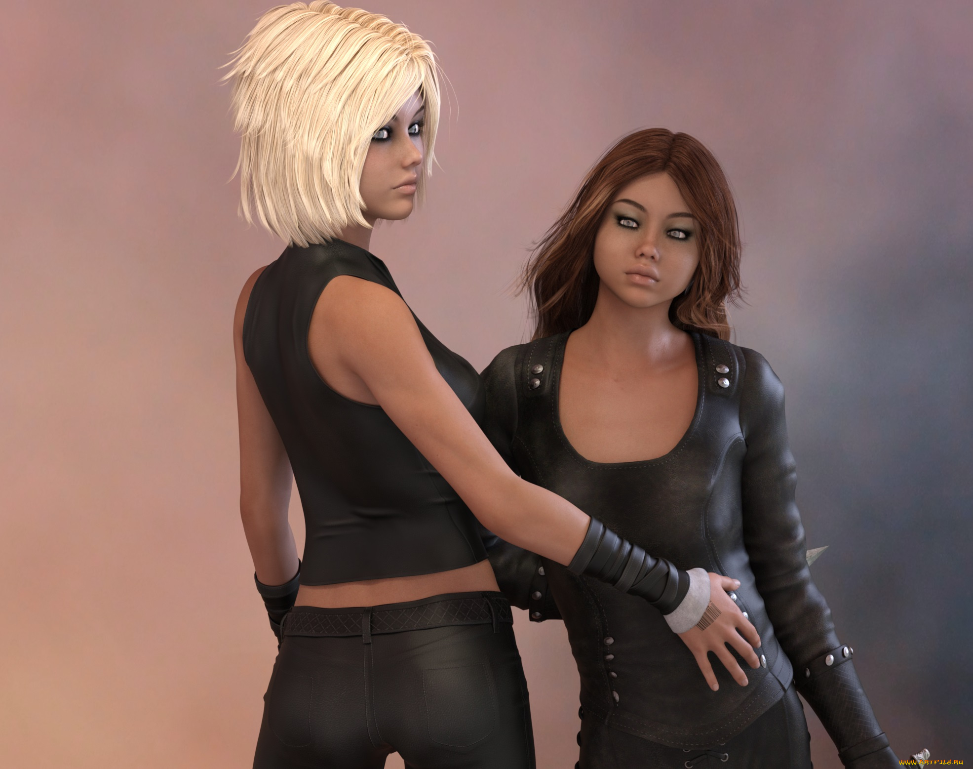 3д, графика, люди, , people, девушки, фон, взгляд