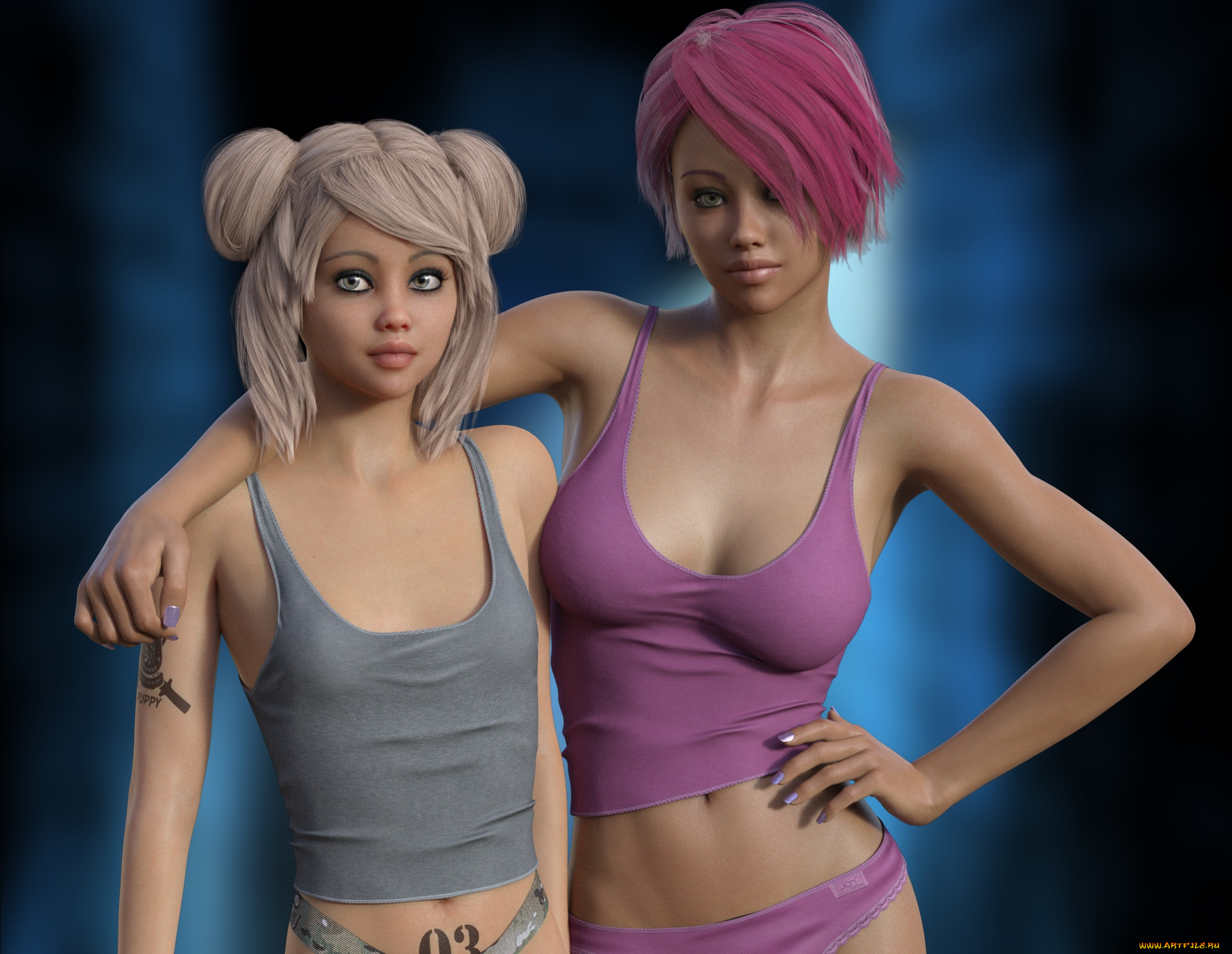 3д, графика, люди, , people, фон, взгляд, девушки