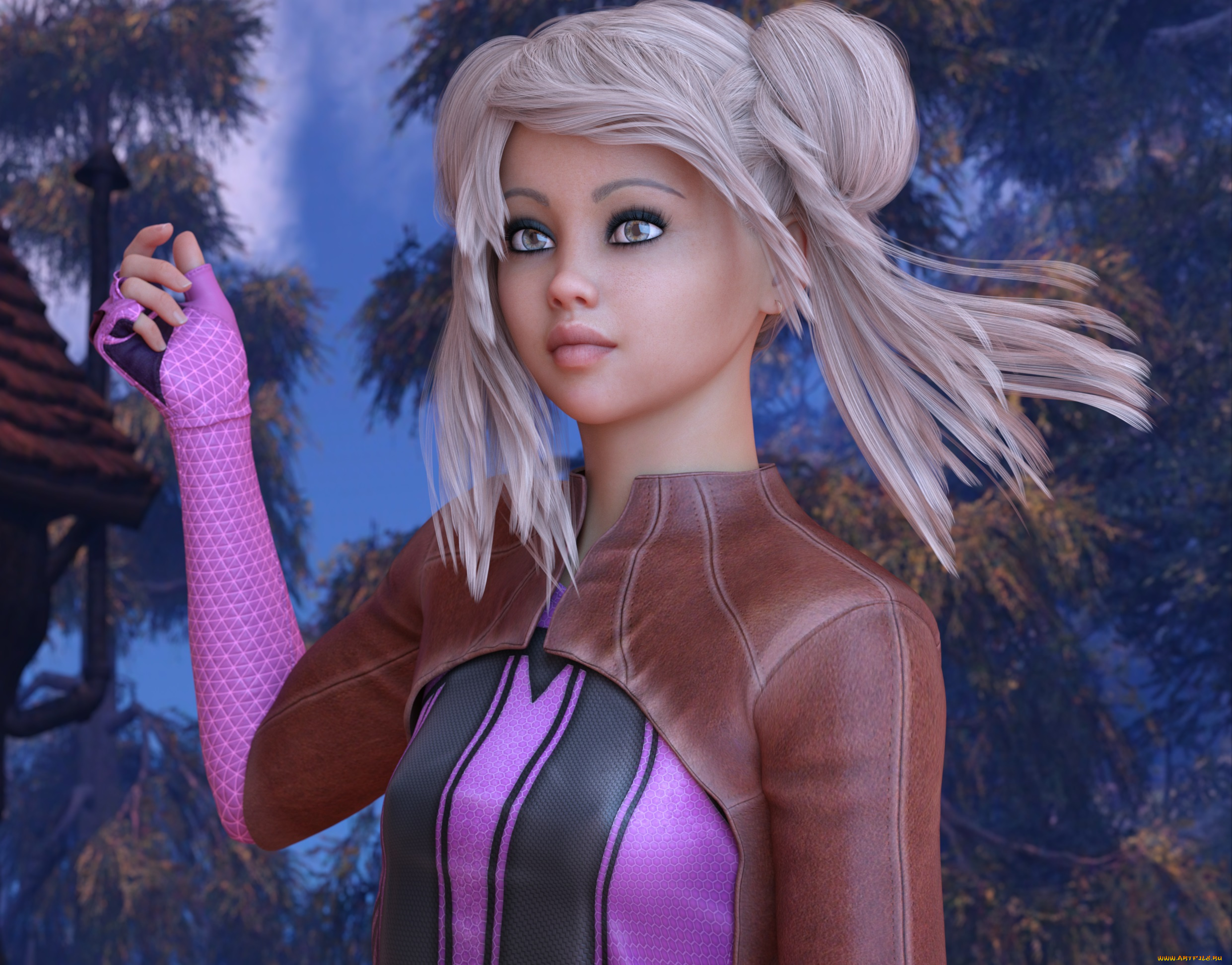 3д, графика, люди, , people, девушка, взгляд, фон