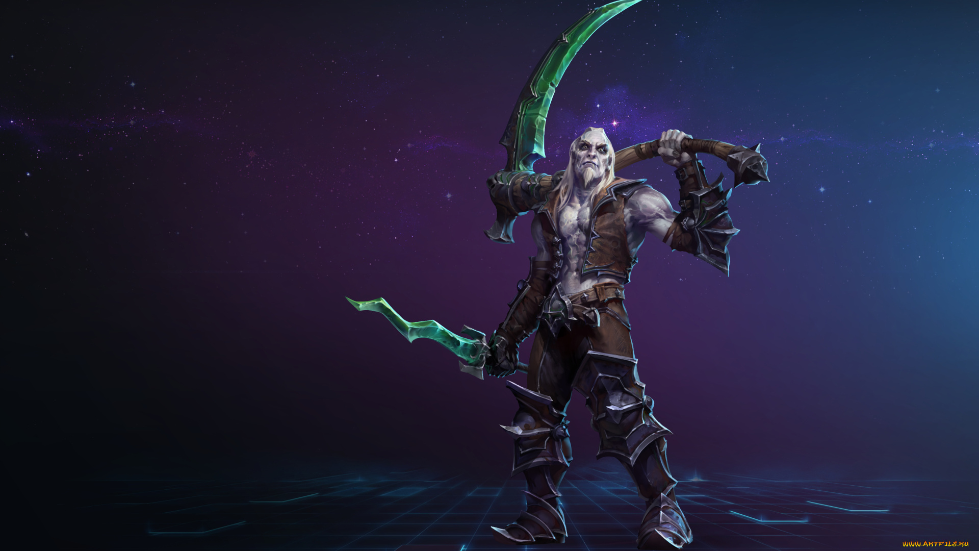 видео, игры, heroes, of, the, storm, фон, мужчина, взгляд, оружие