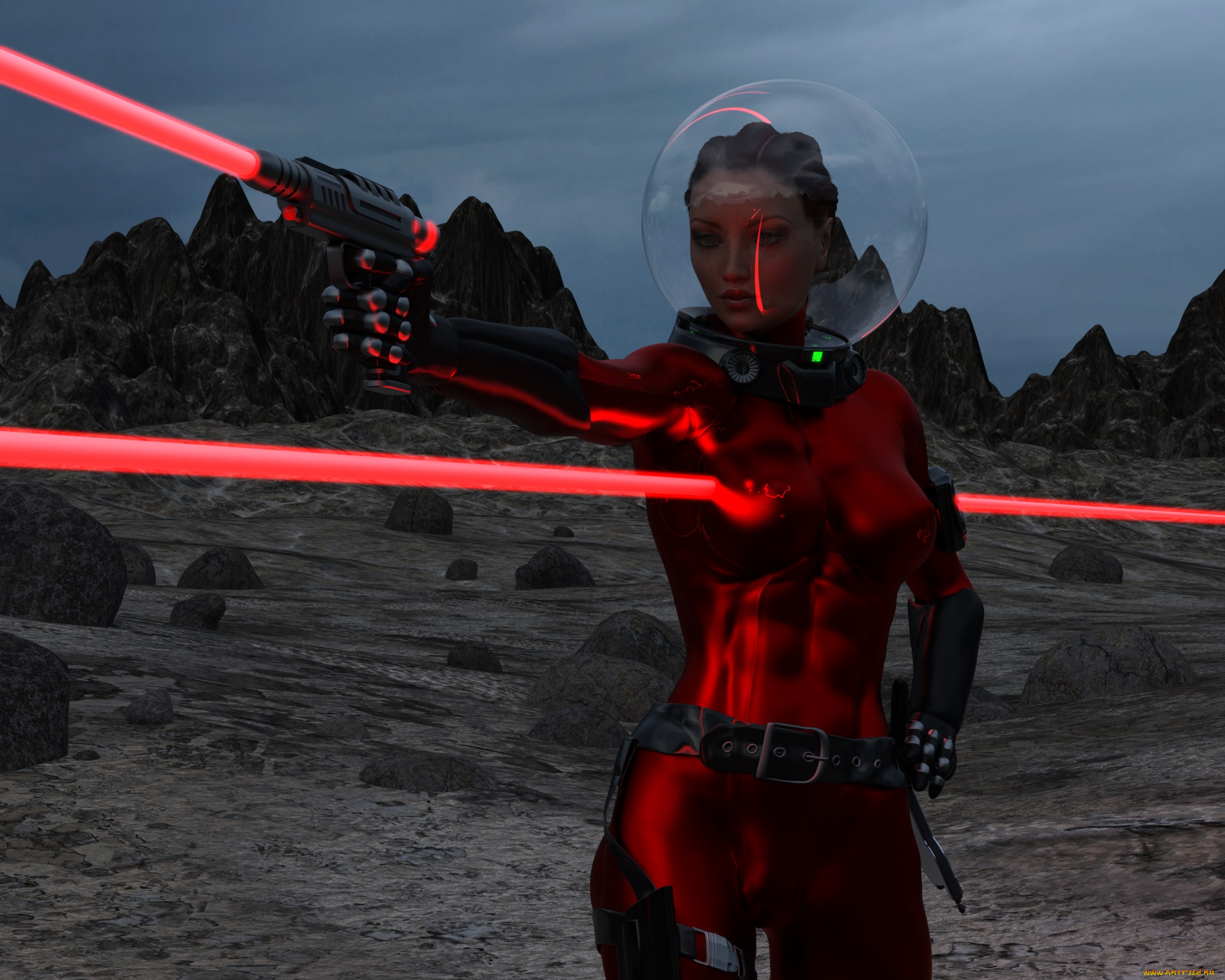 3д, графика, фантазия, , fantasy, девушка, взгляд, фон