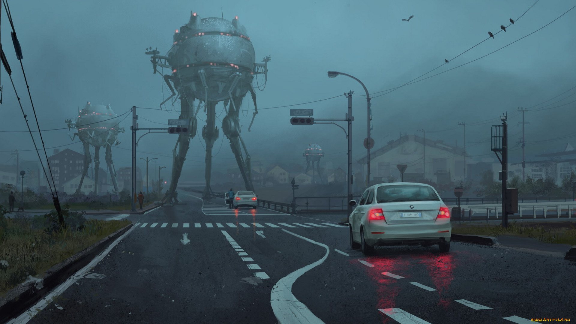 фэнтези, иные, миры, , иные, времена, город, дороги, машины, роботы