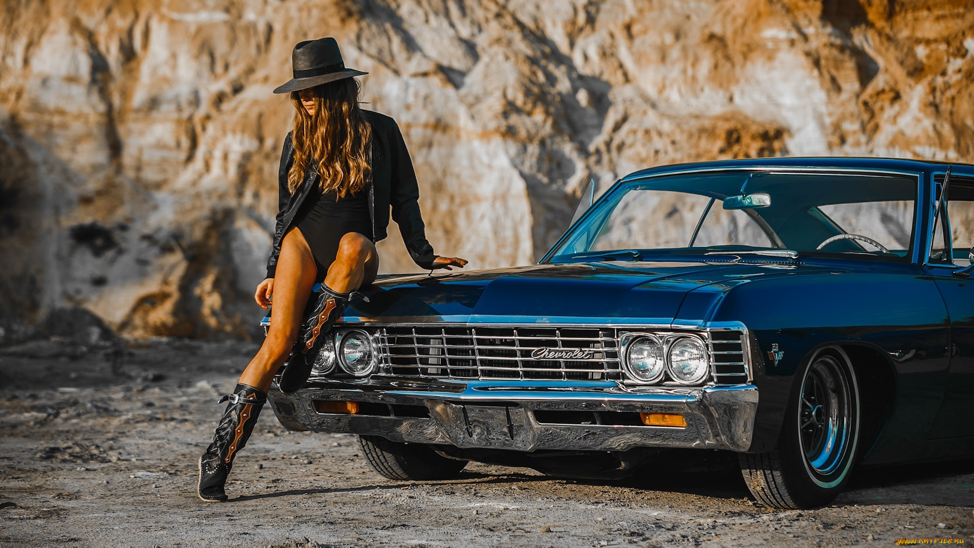 автомобили, -авто, с, девушками, ретро