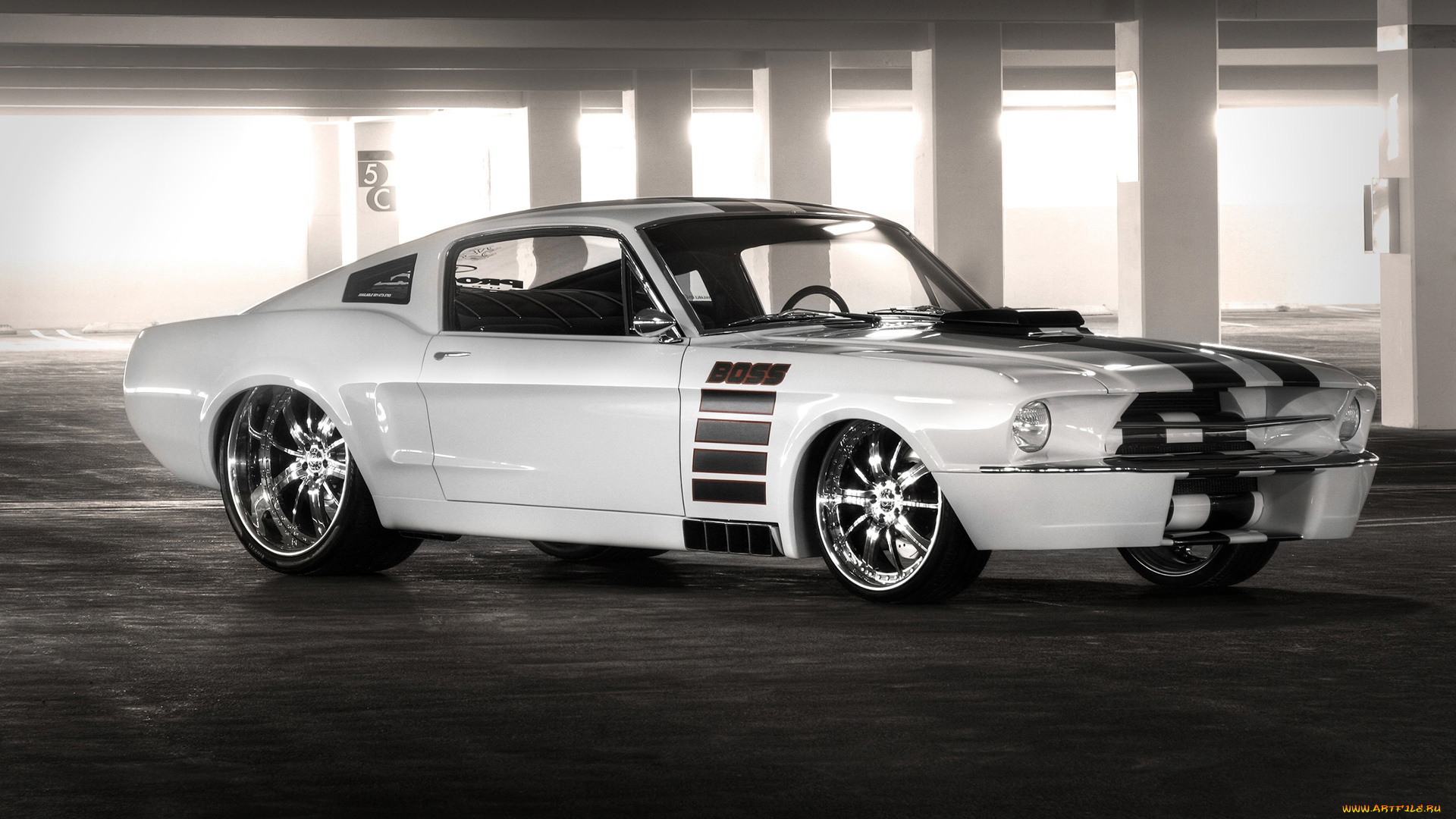 автомобили, mustang, 1968, ford, fastback, boss