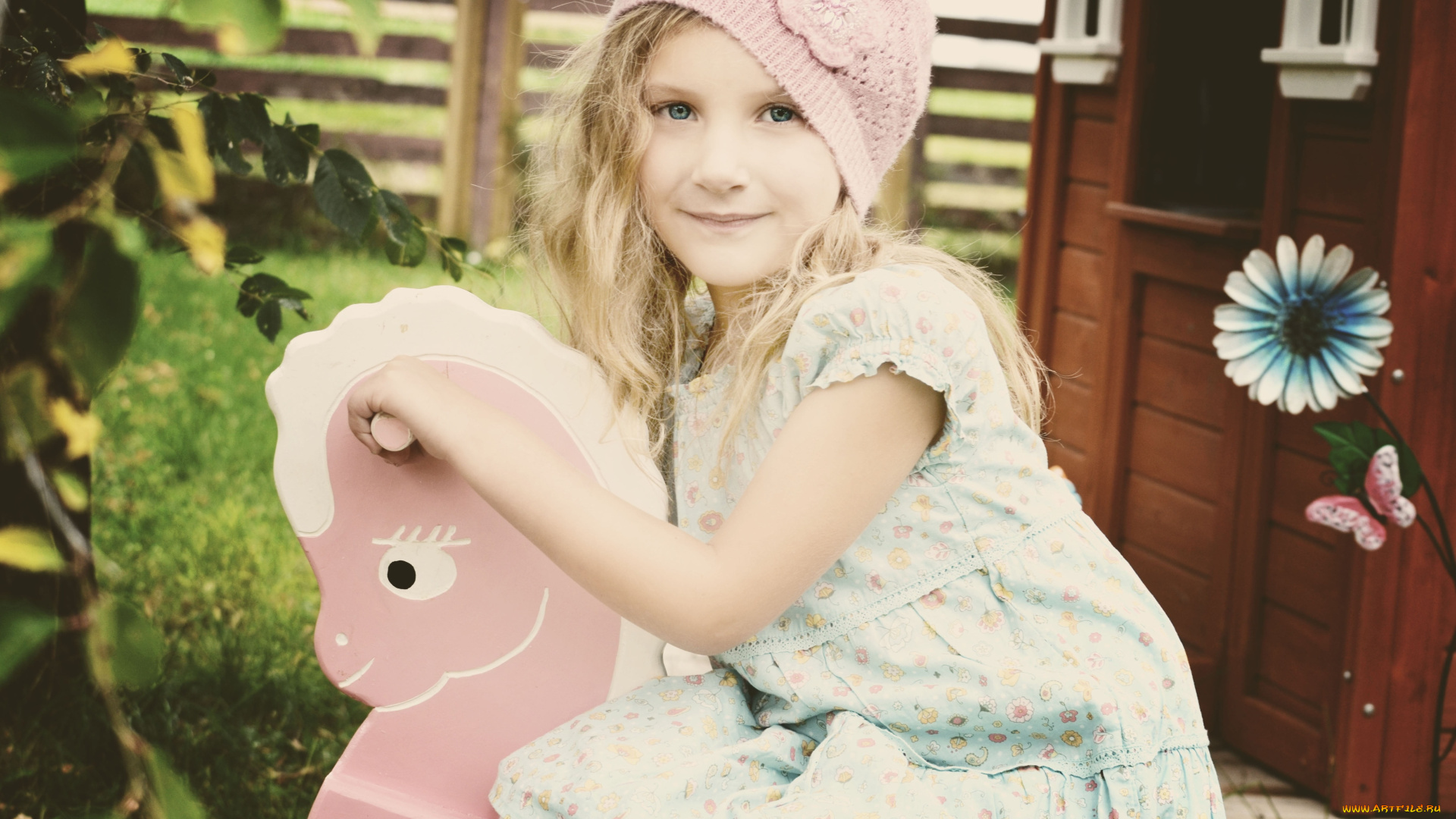 разное, дети, девочка, качалка