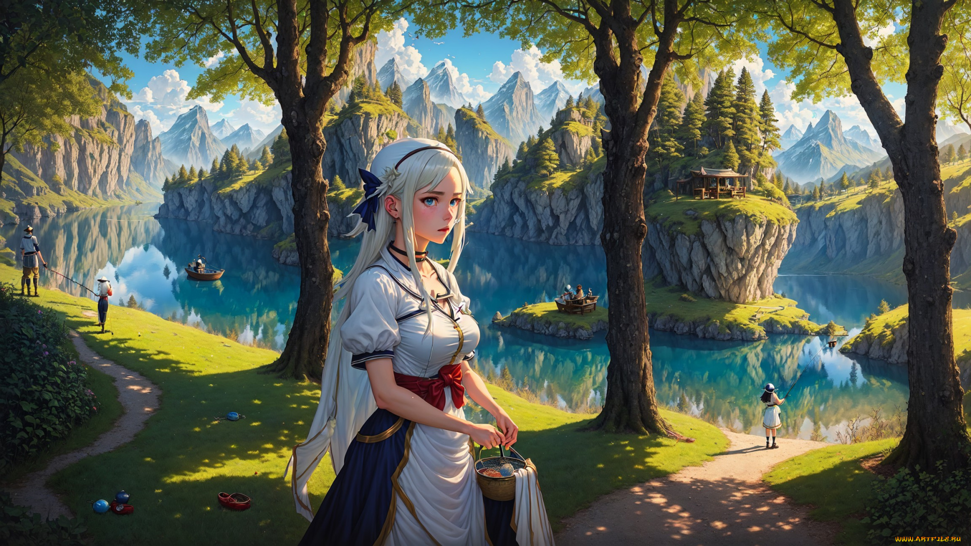 аниме, пейзажи, , природа, нейросети, графика, нейроарт, ai, art, нейронные, сети, рисунки, нейро, искусство