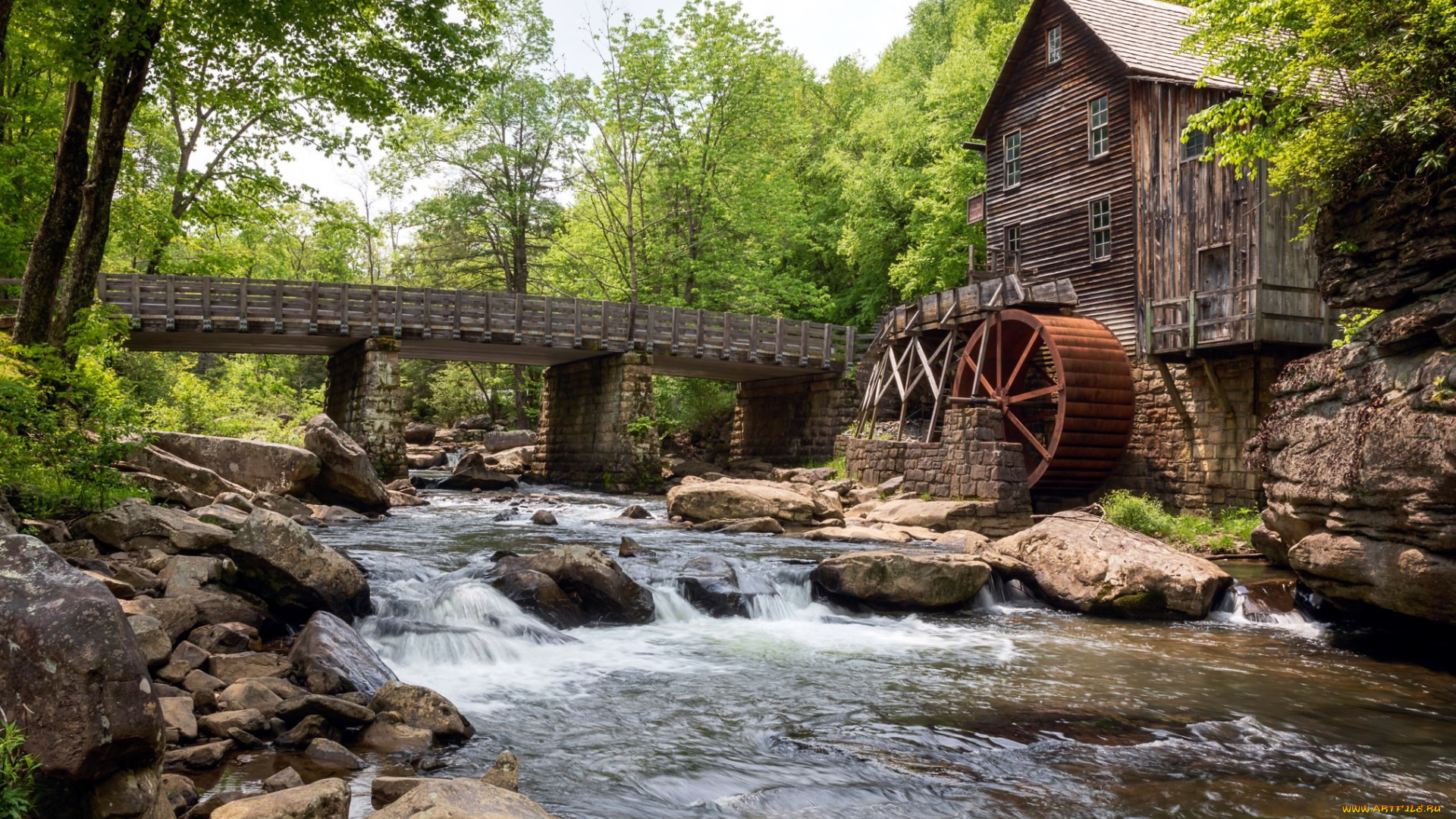 glade, creek, grist, mill, разное, мельницы, glade, creek, grist, mill