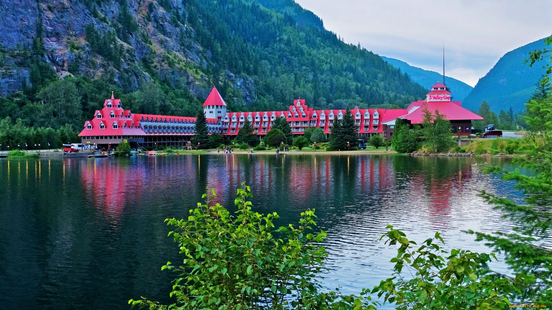 hotel, three, valley, lake, chateau, british, columbia, города, -, здания, , дома, hotel, three, valley, lake, chateau, british, columbia