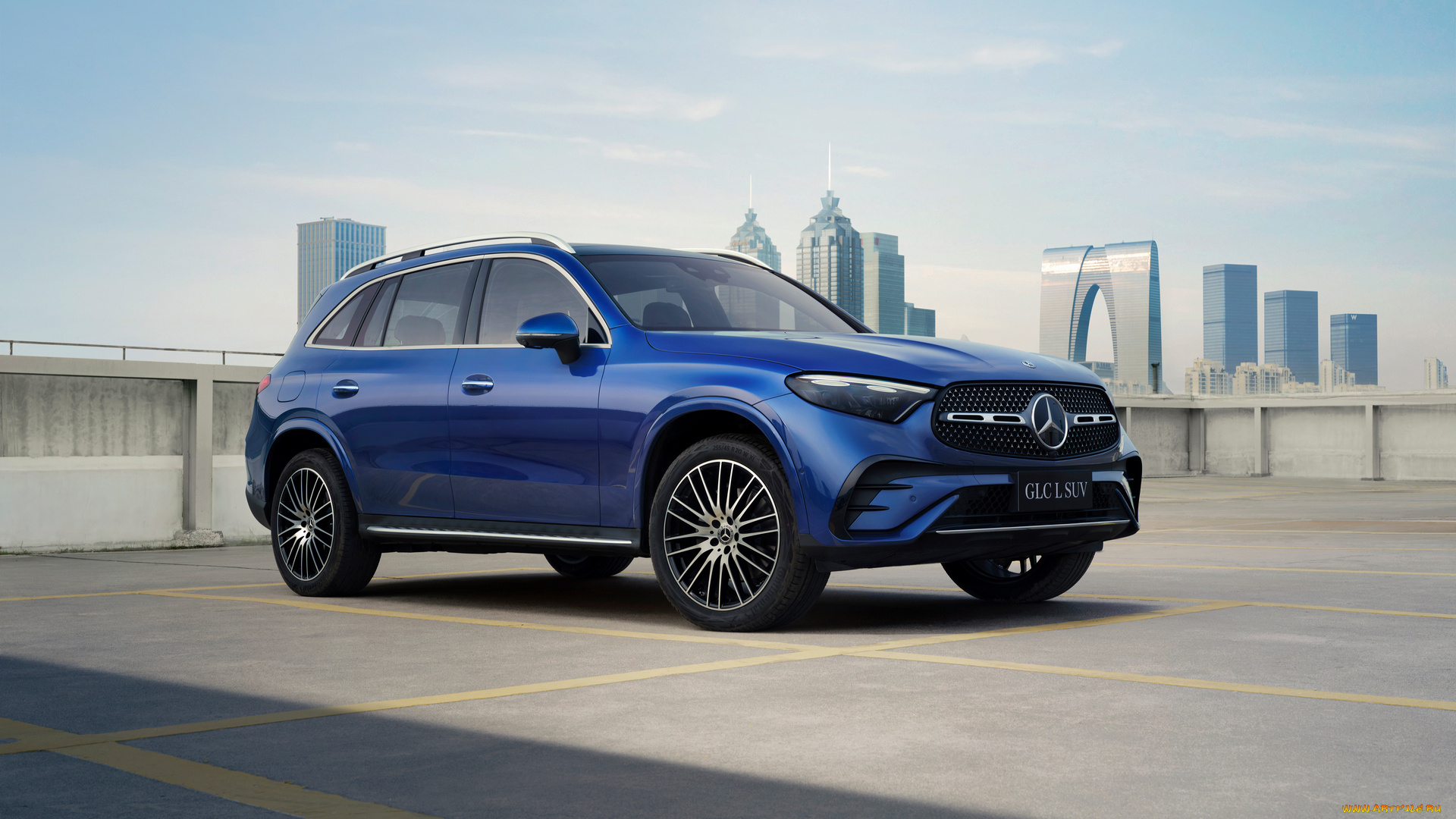 mercedes-benz, glc, 2023, автомобили, mercedes-benz, mercedes, benz, glc, джип, крыша, город, синий