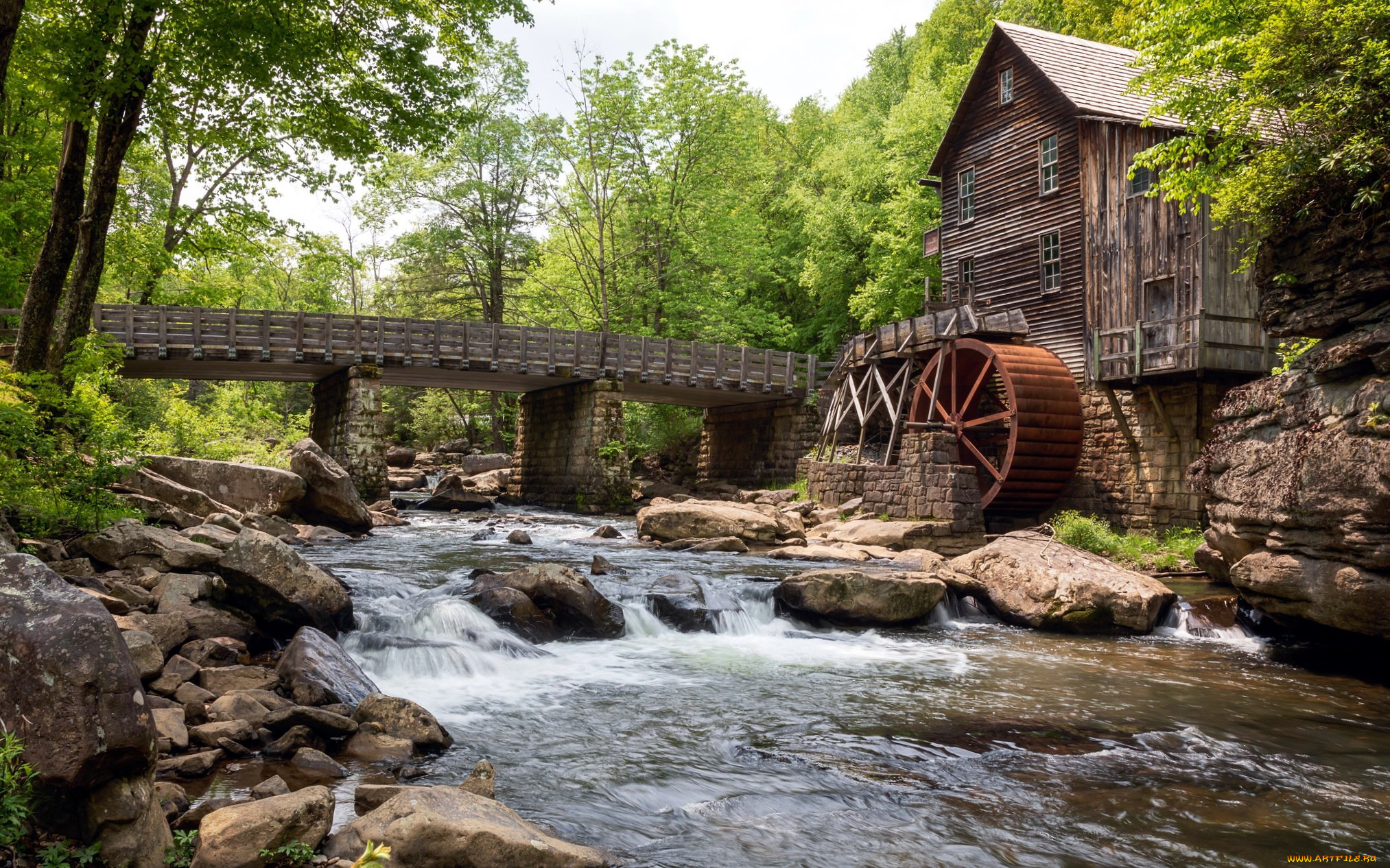 glade, creek, grist, mill, разное, мельницы, glade, creek, grist, mill