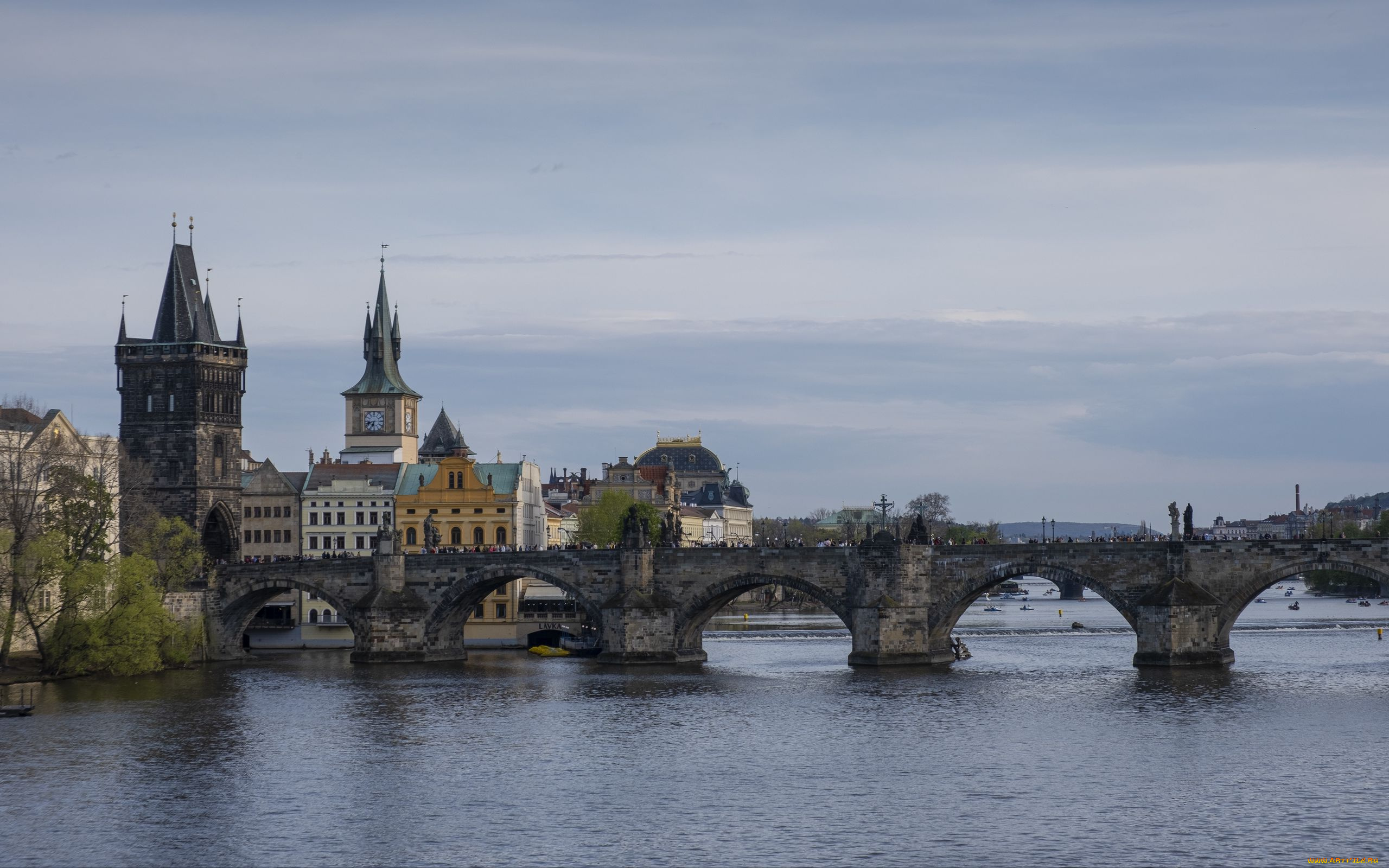 города, прага, , чехия, река, мост