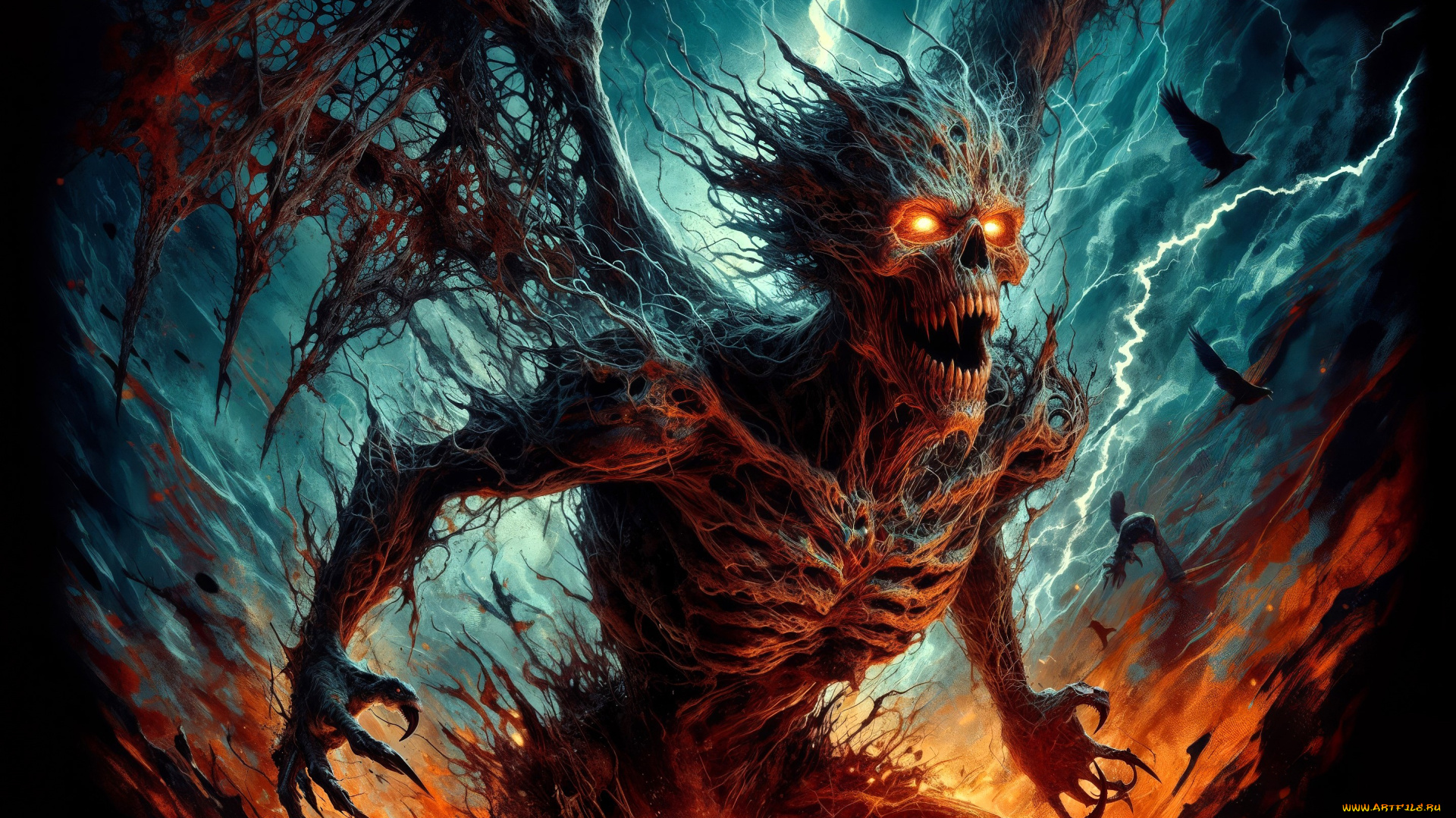 3д, графика, ужас, , horror, демон, нежить, энергия