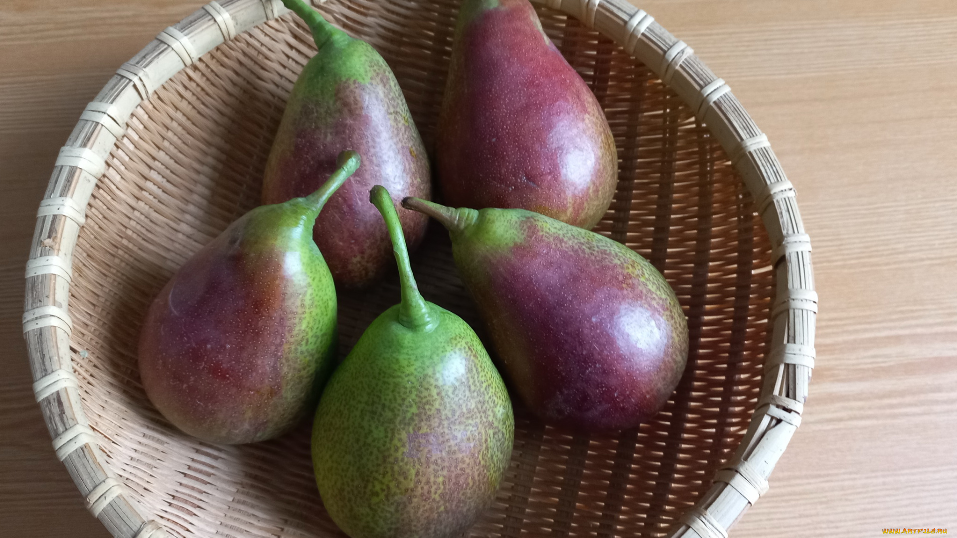 еда, груши, корзинка