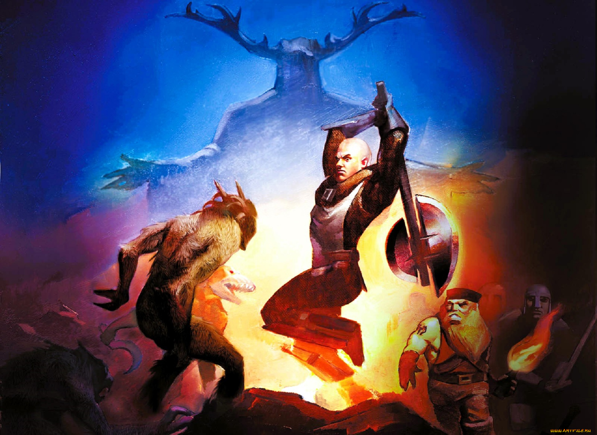 видео, игры, myth, 3, , the, wolf, age, персонажи, звери, топор