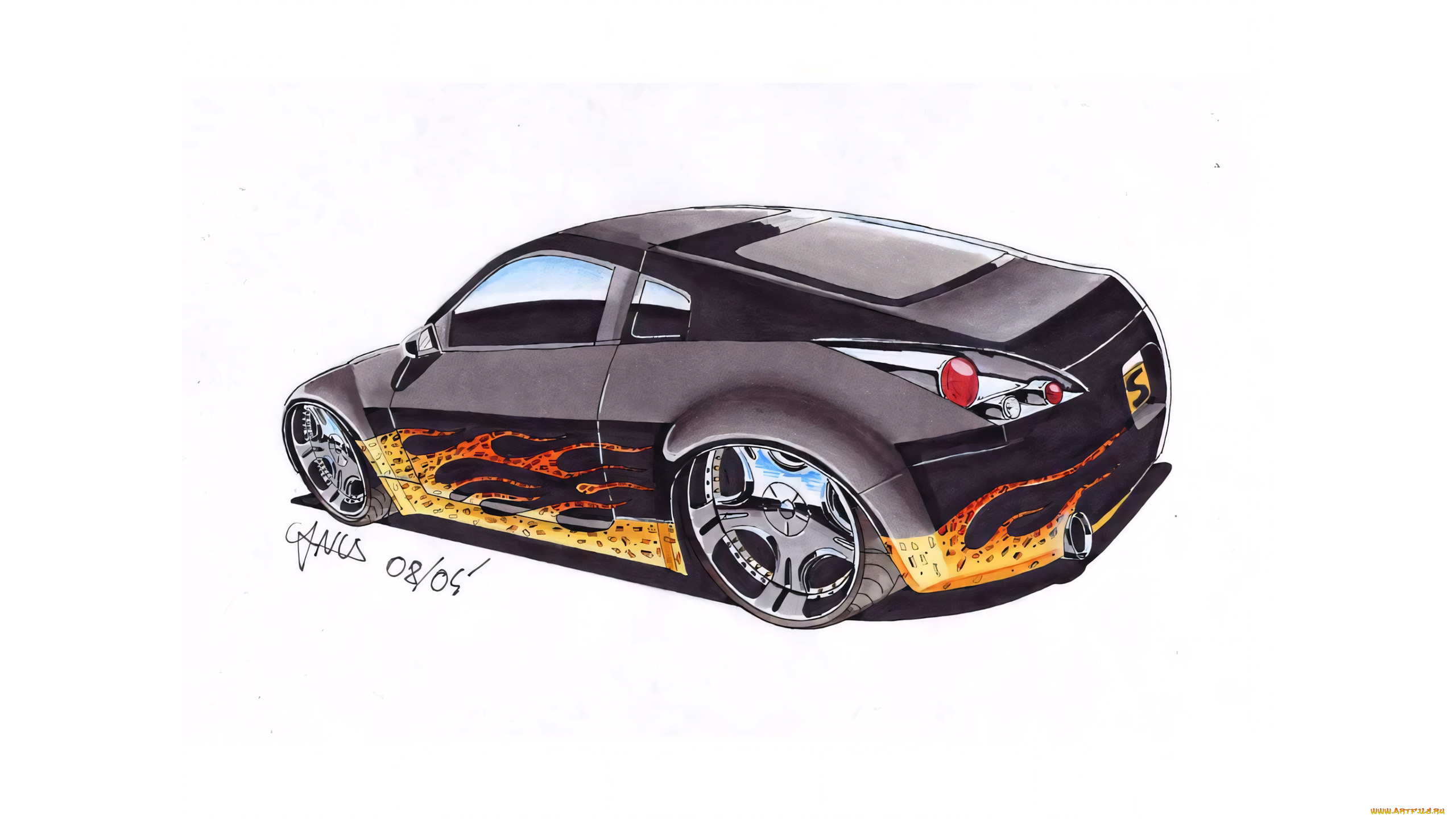 295805, рисованное, авто, мото, автомобиль
