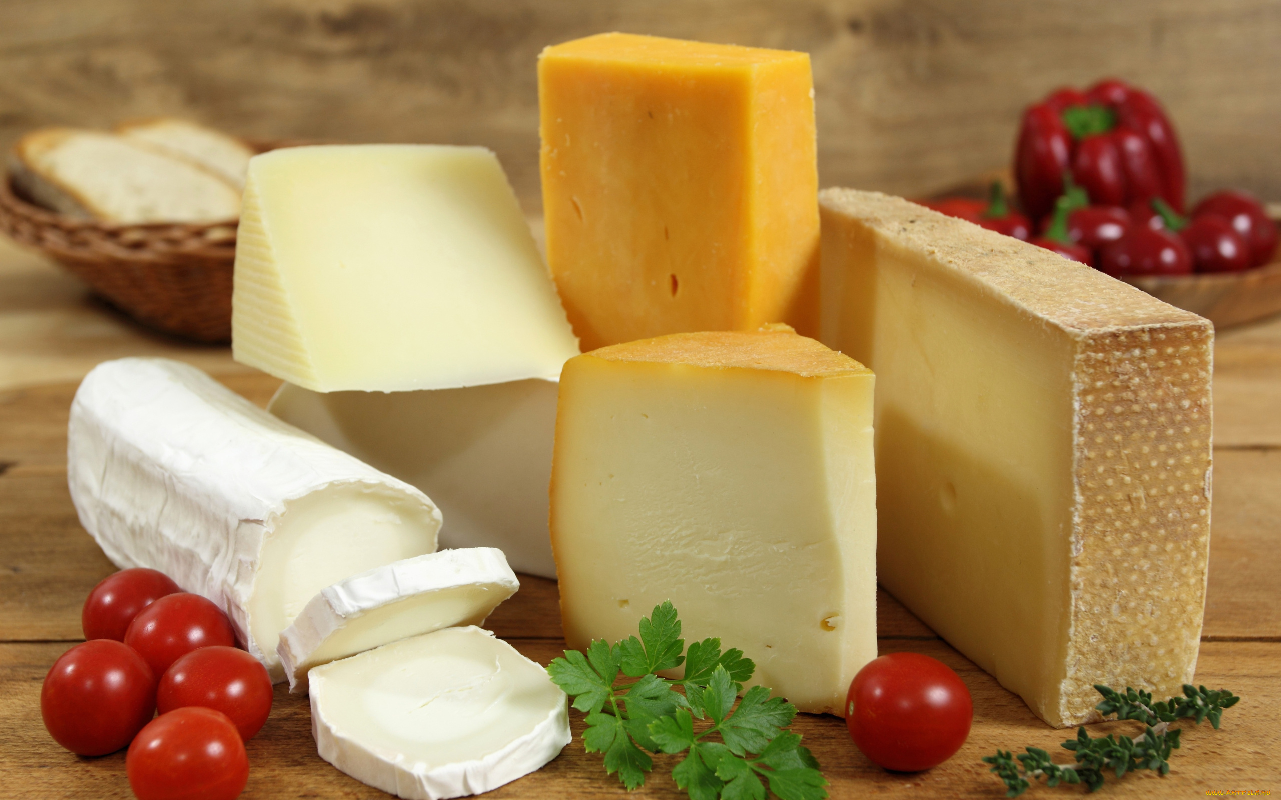 еда, сырные, изделия, помидоры, сыр, ассорти