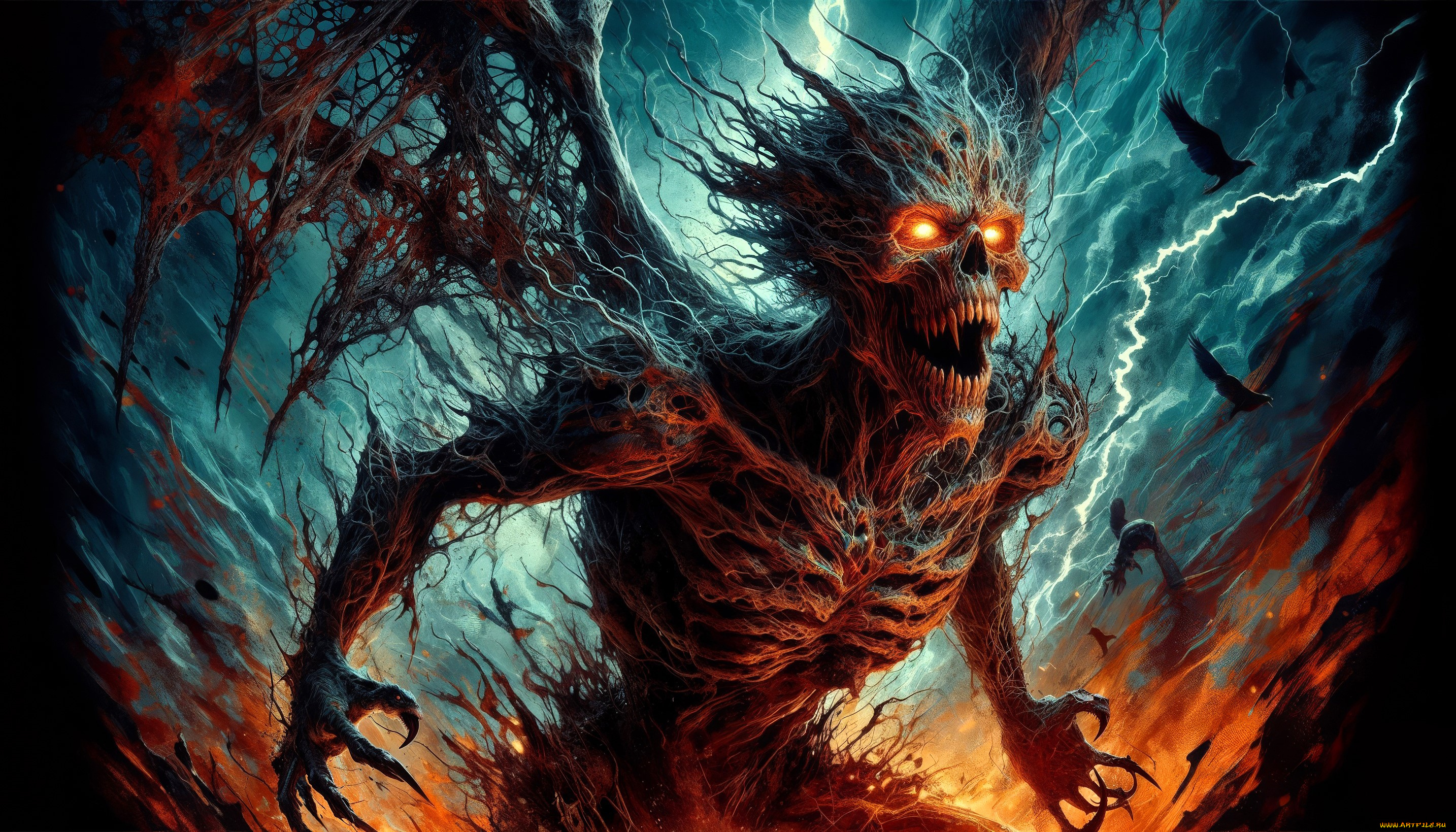 3д, графика, ужас, , horror, демон, нежить, энергия