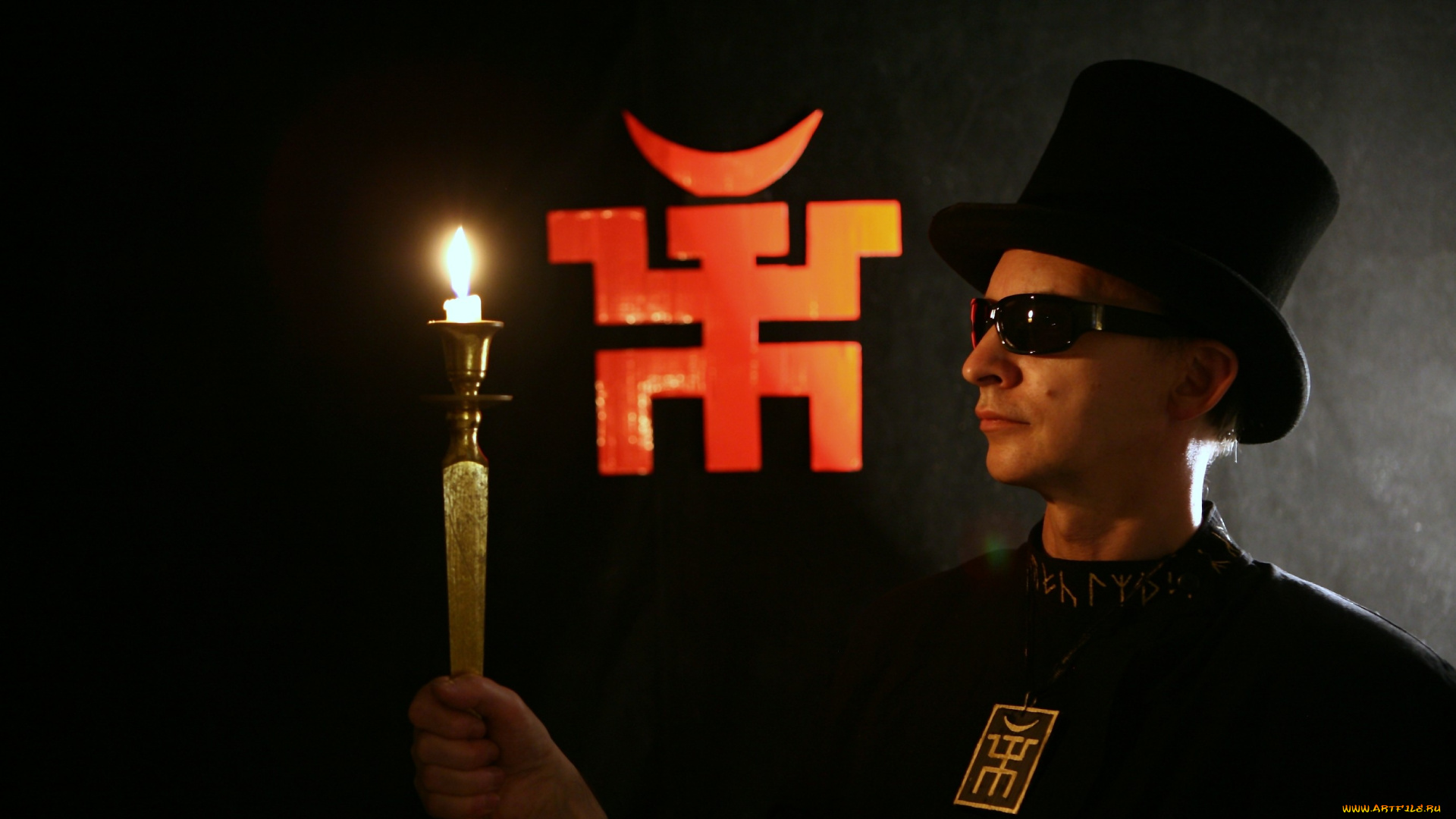 музыка, пикник, цилиндр, иероглифы, свеча, рок, шклярский