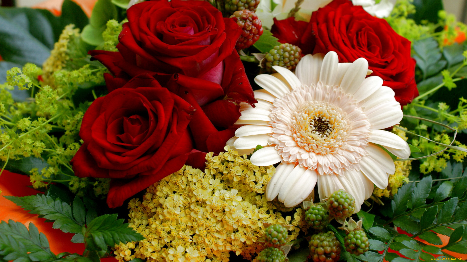 цветы, букеты, композиции, розы, герберы, букет