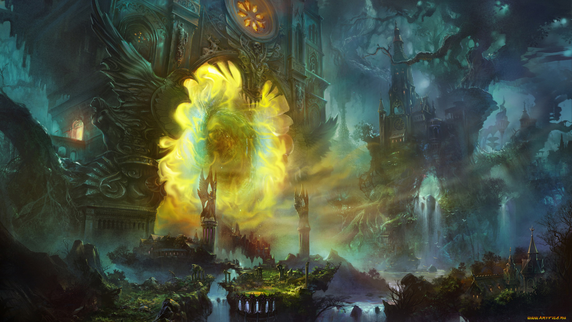 фэнтези, иные, миры, времена, магия, замок