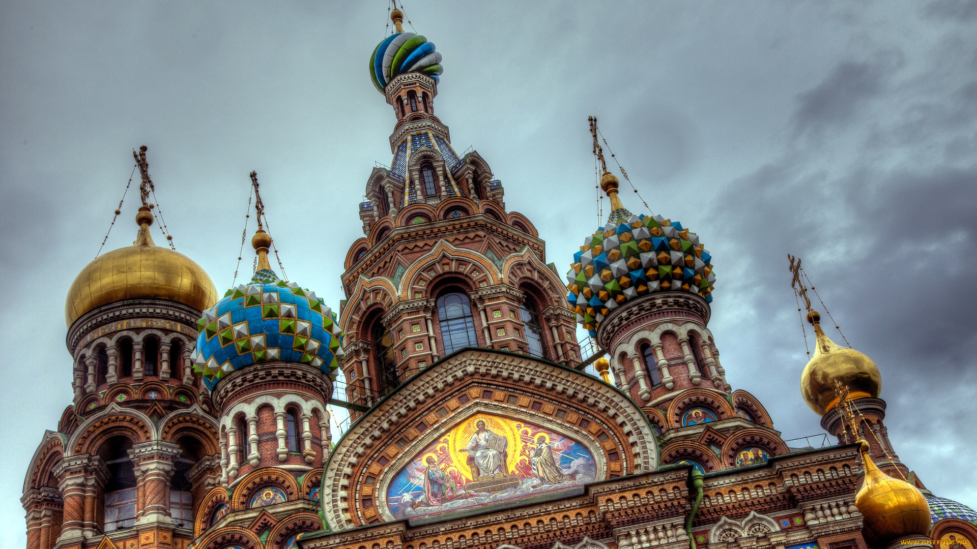 города, санкт, петербург, петергоф, россия, купола, спас, на, крови, иконы