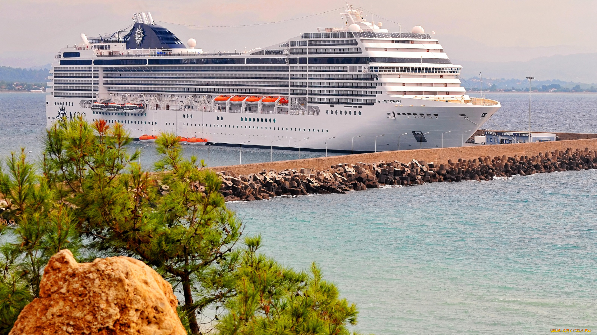 корабли, лайнеры, вода, причал, круиз