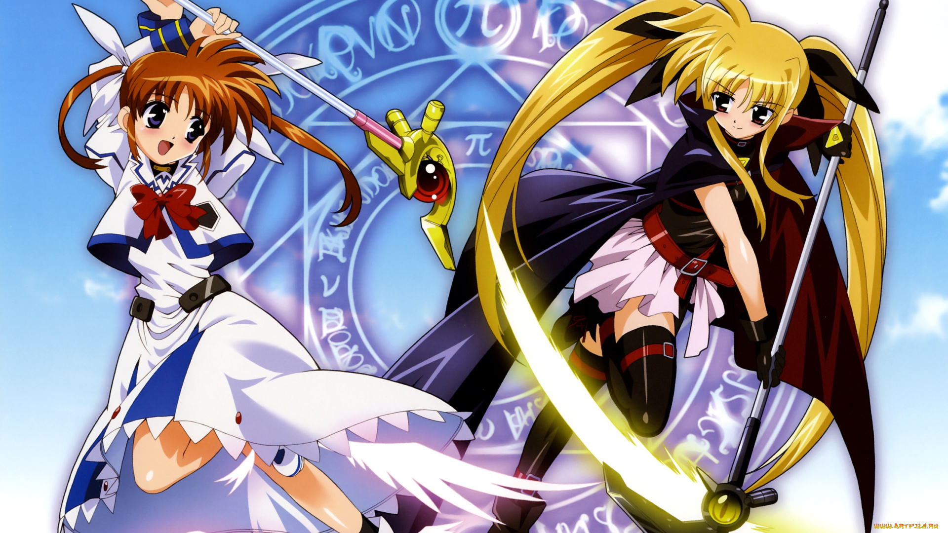 mahou, shoujo, lyrical, nanoha, аниме