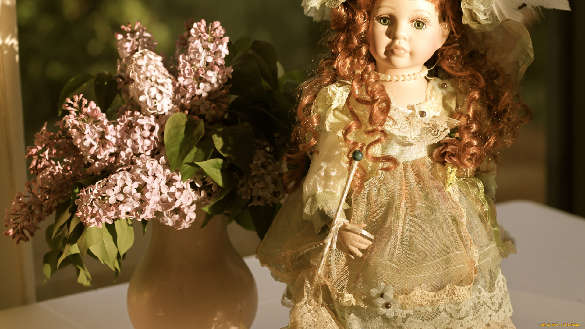 разное, игрушки, сирень, кукла, кувшин, elena, di, guardo