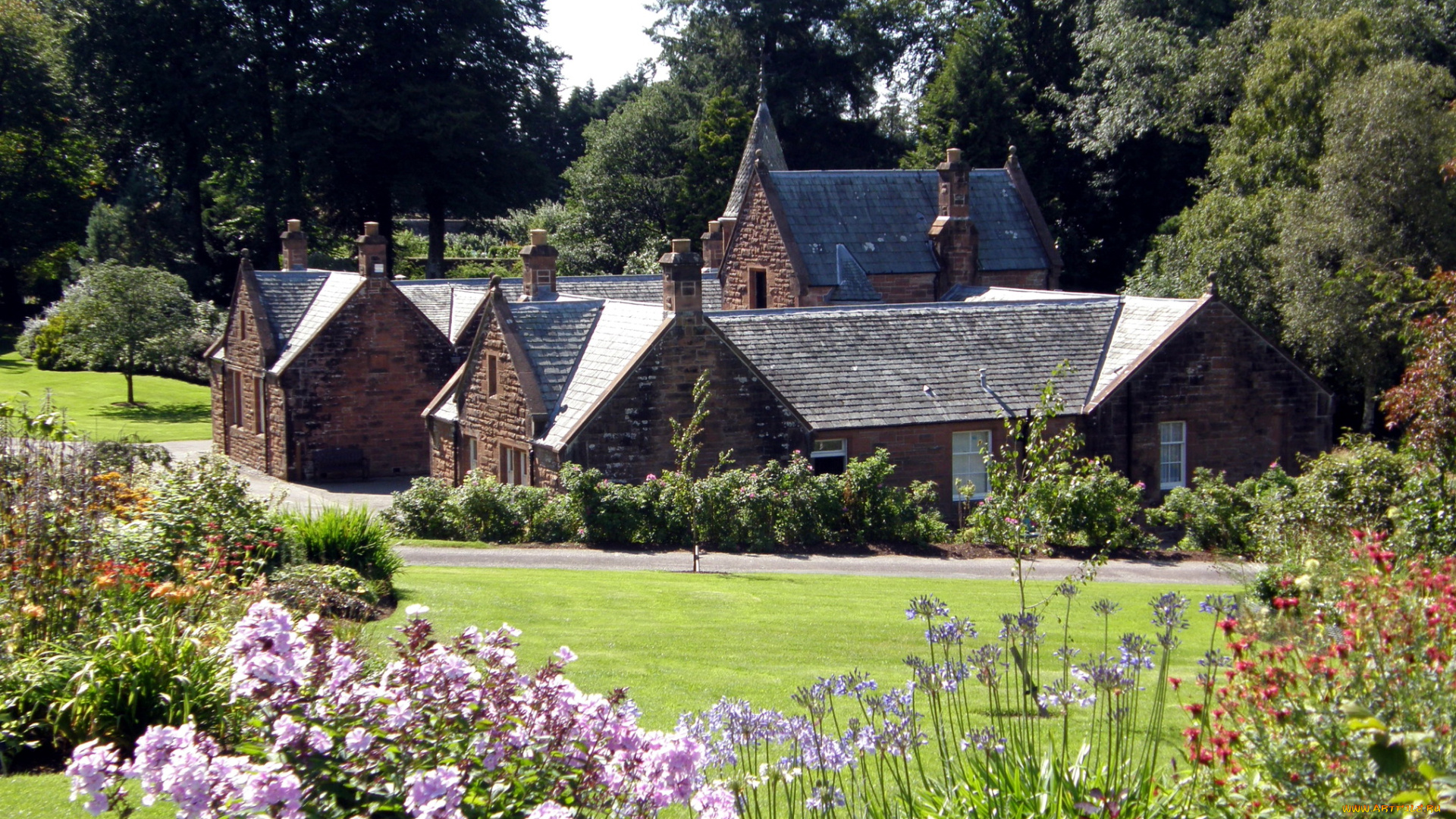 шотландия, дамфрис, галлоуэй, города, здания, дома