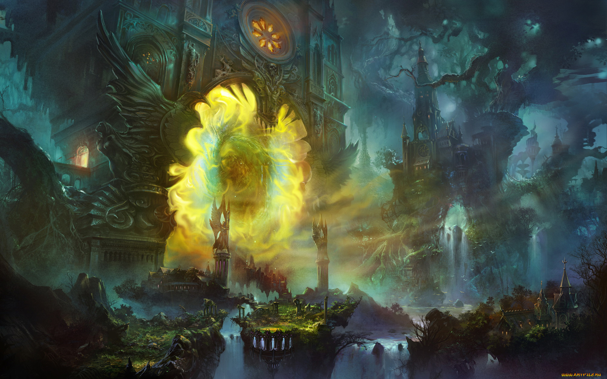 фэнтези, иные, миры, времена, магия, замок