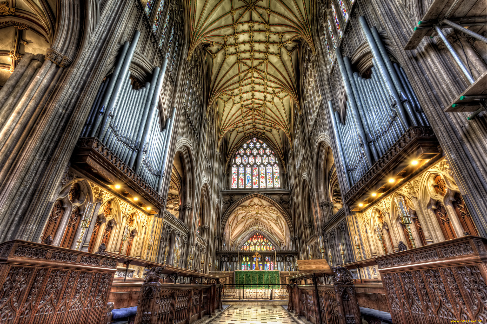 интерьер, убранство, роспись, храма, костел