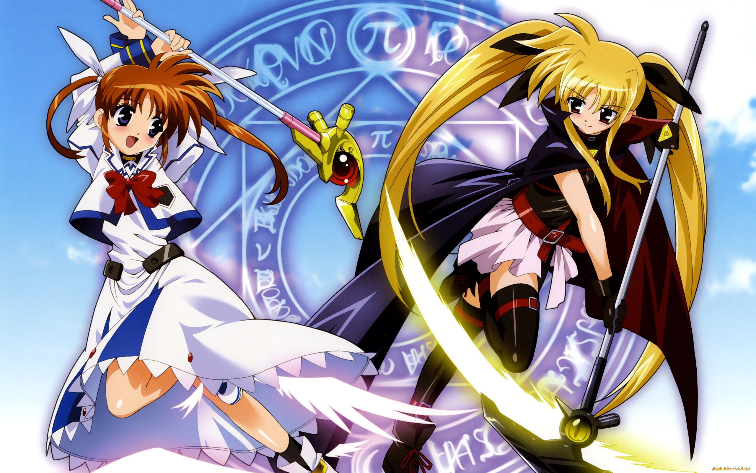 mahou, shoujo, lyrical, nanoha, аниме