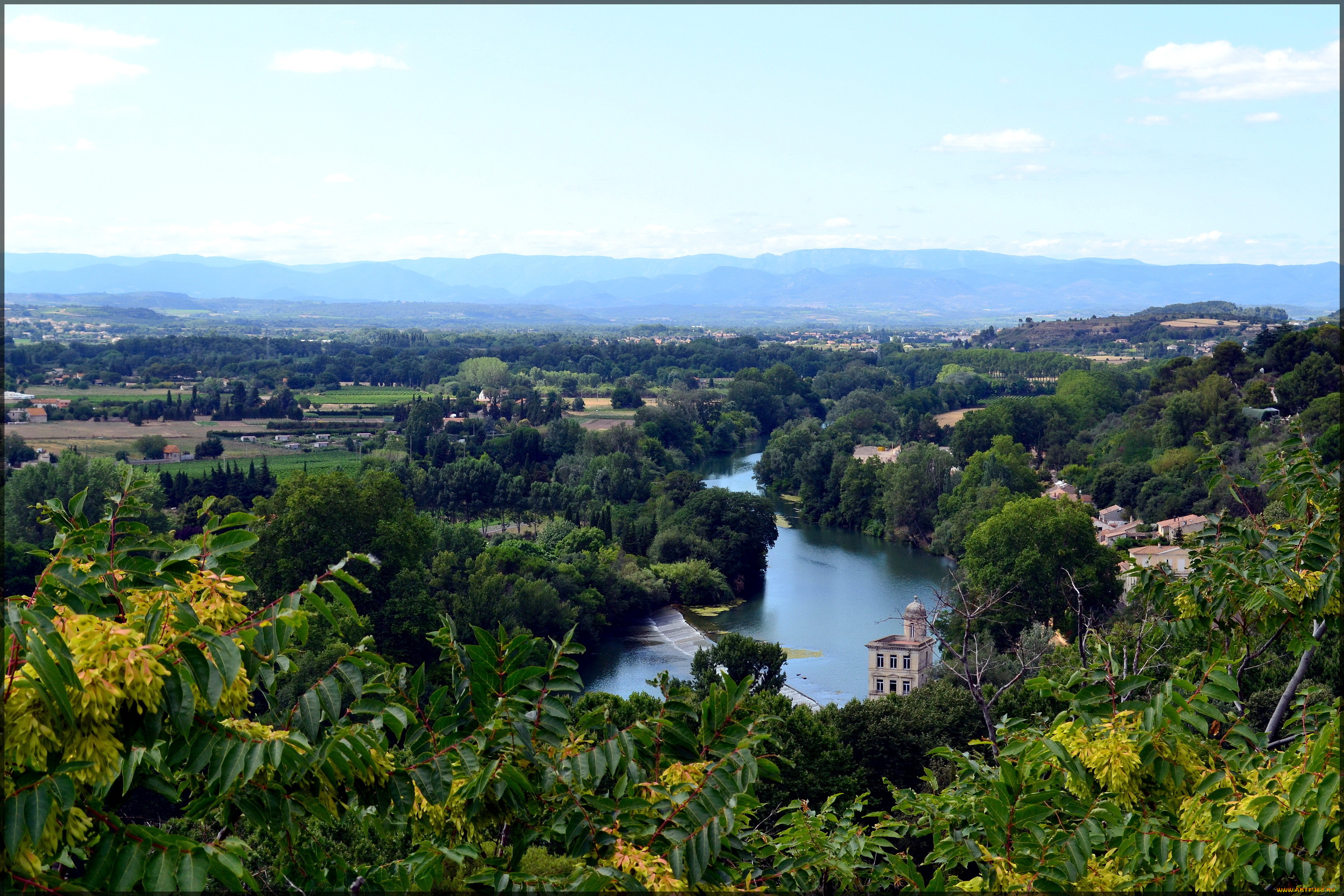 франция, безье, города, пейзажи, река