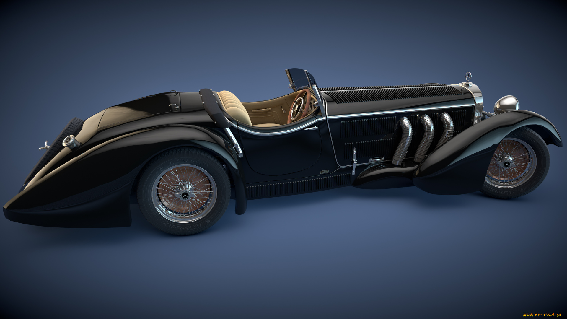 автомобили, 3д, ss, mercedes, 1930