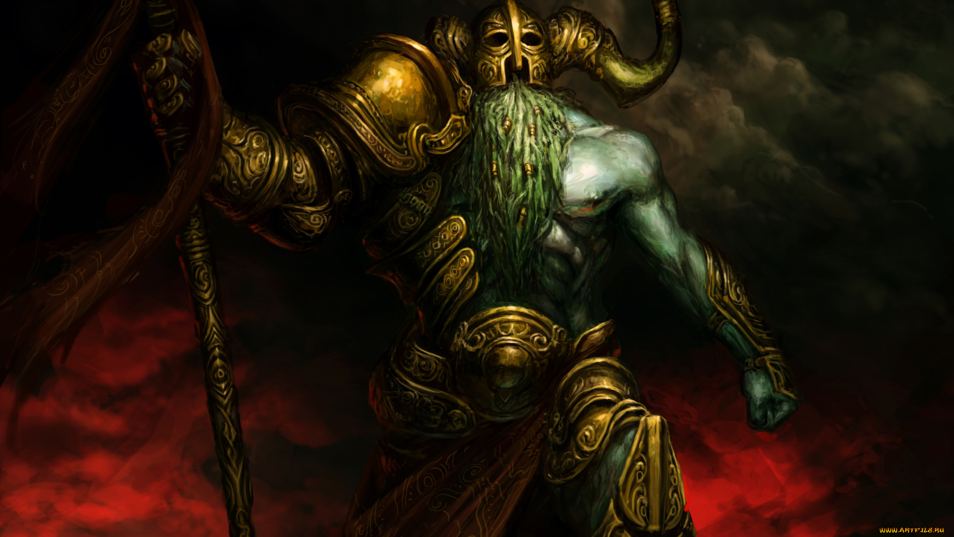 фэнтези, люди, шлем